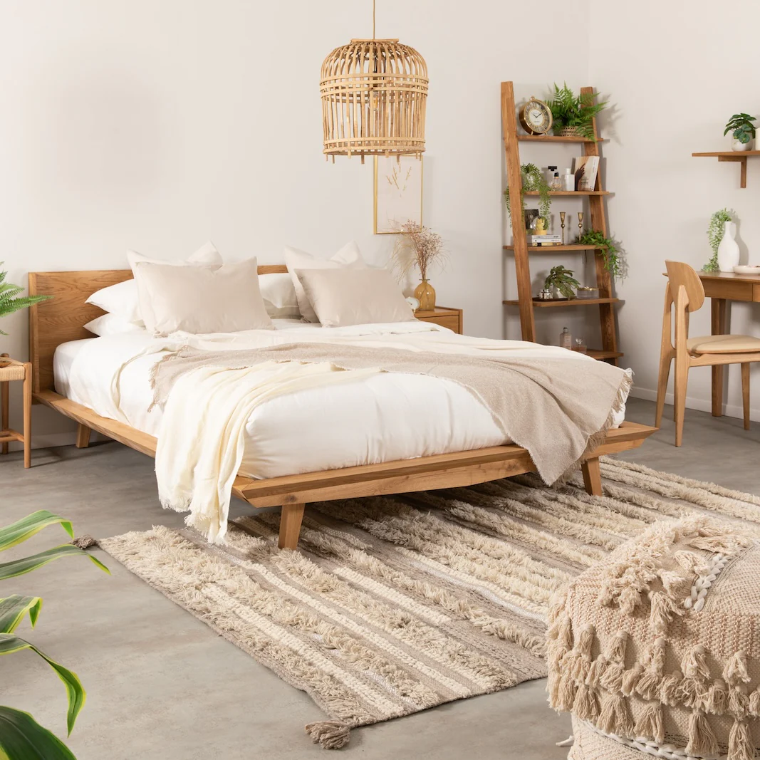 Cama matrimonio de madera maciza roble MALMO | NordicStory - Image 2