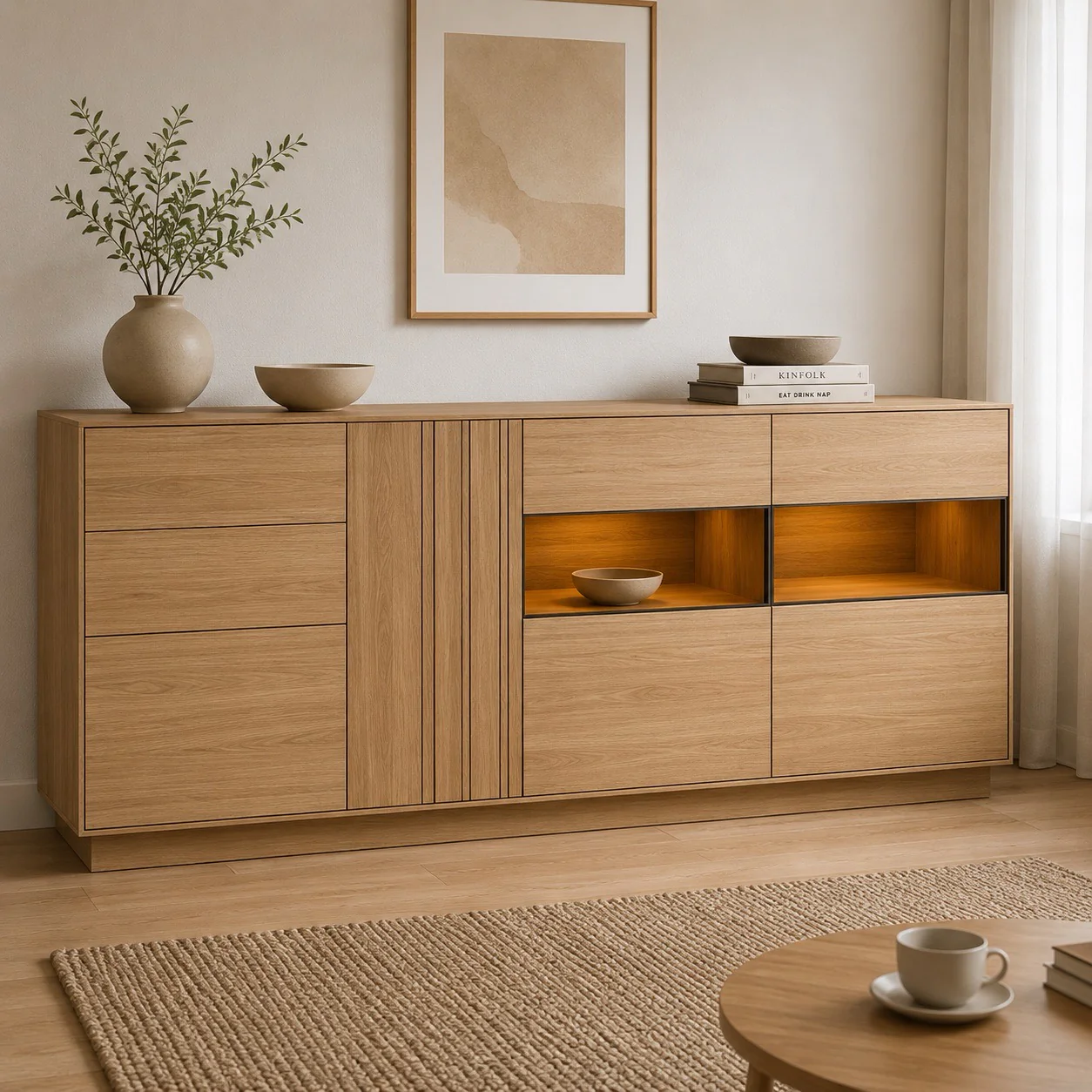 Aparador de madera roble JOIN 47 | LoftStory