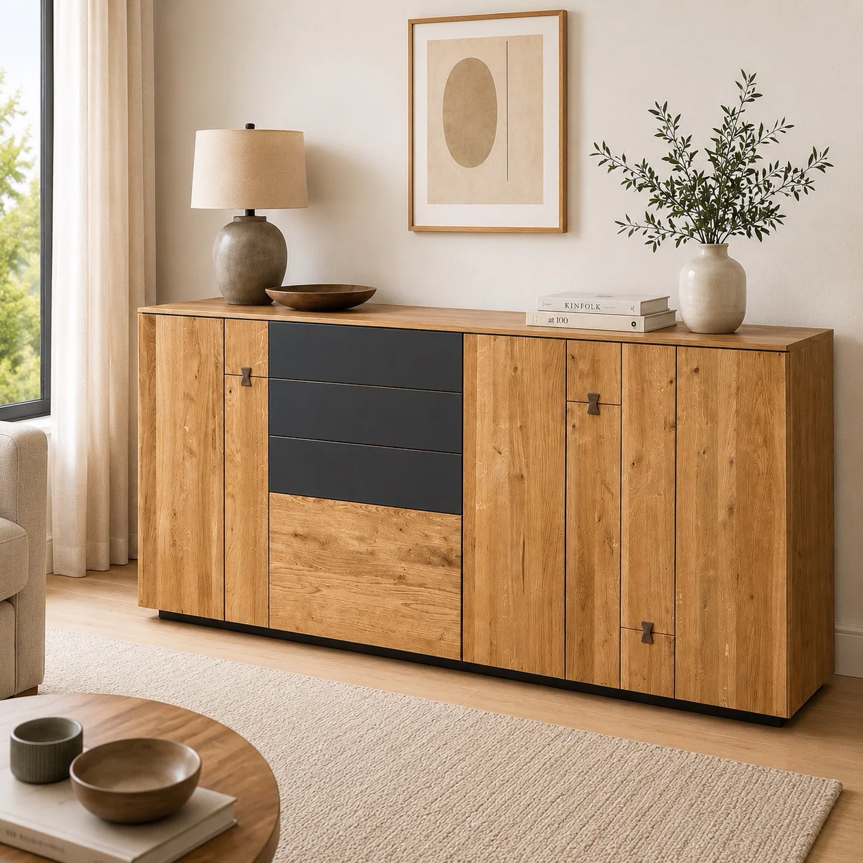 Cómoda de madera roble MINURA 47 | LoftStory