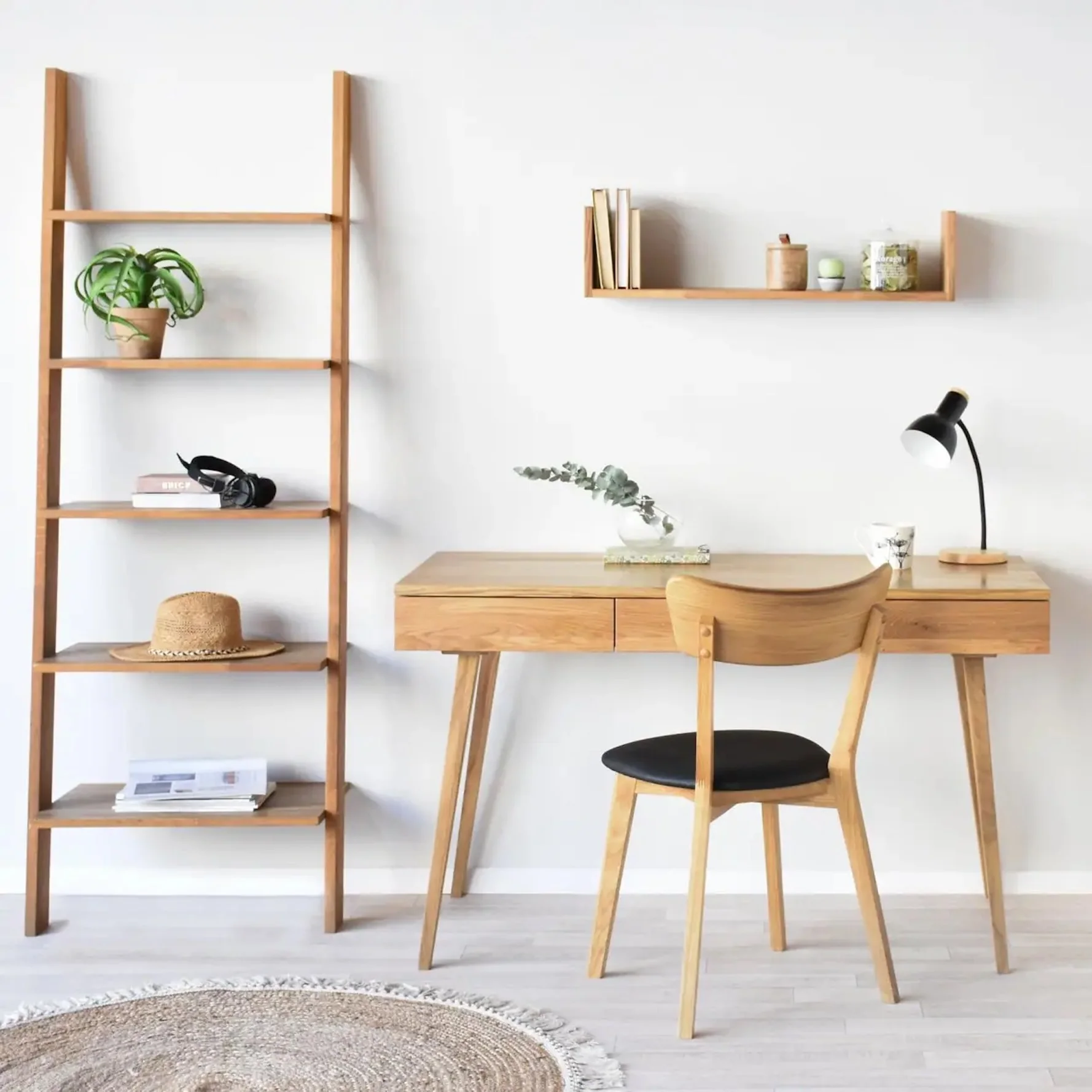 Estante de madera maciza roble MALMO 1 | NordicStory - Image 3