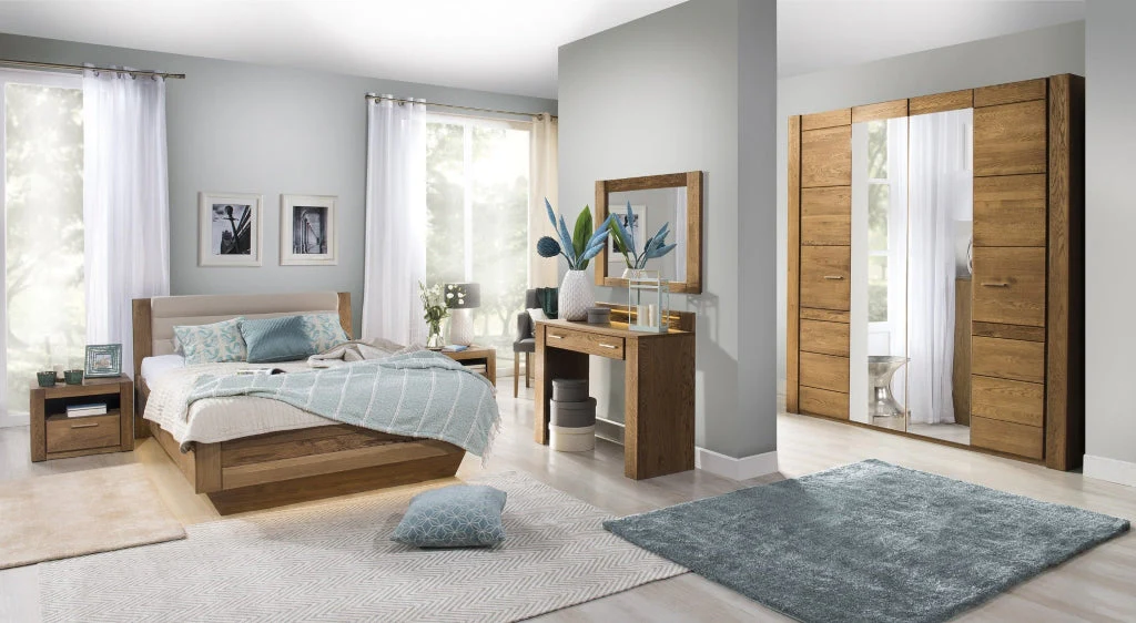 Cama elevable de madera de roble rústico VELVET 74 | LoftStory - Image 4