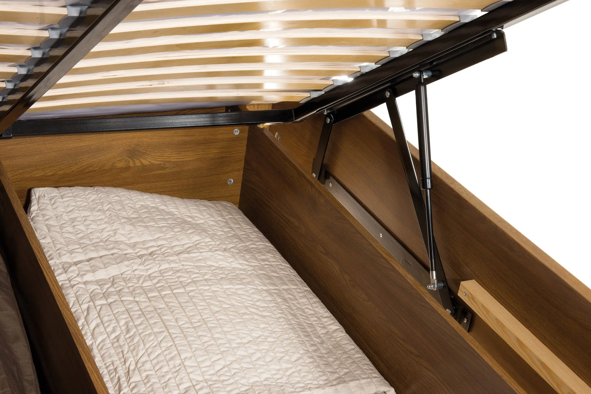 Cama elevable de madera de roble rústico VELVET 74 | LoftStory - Image 6