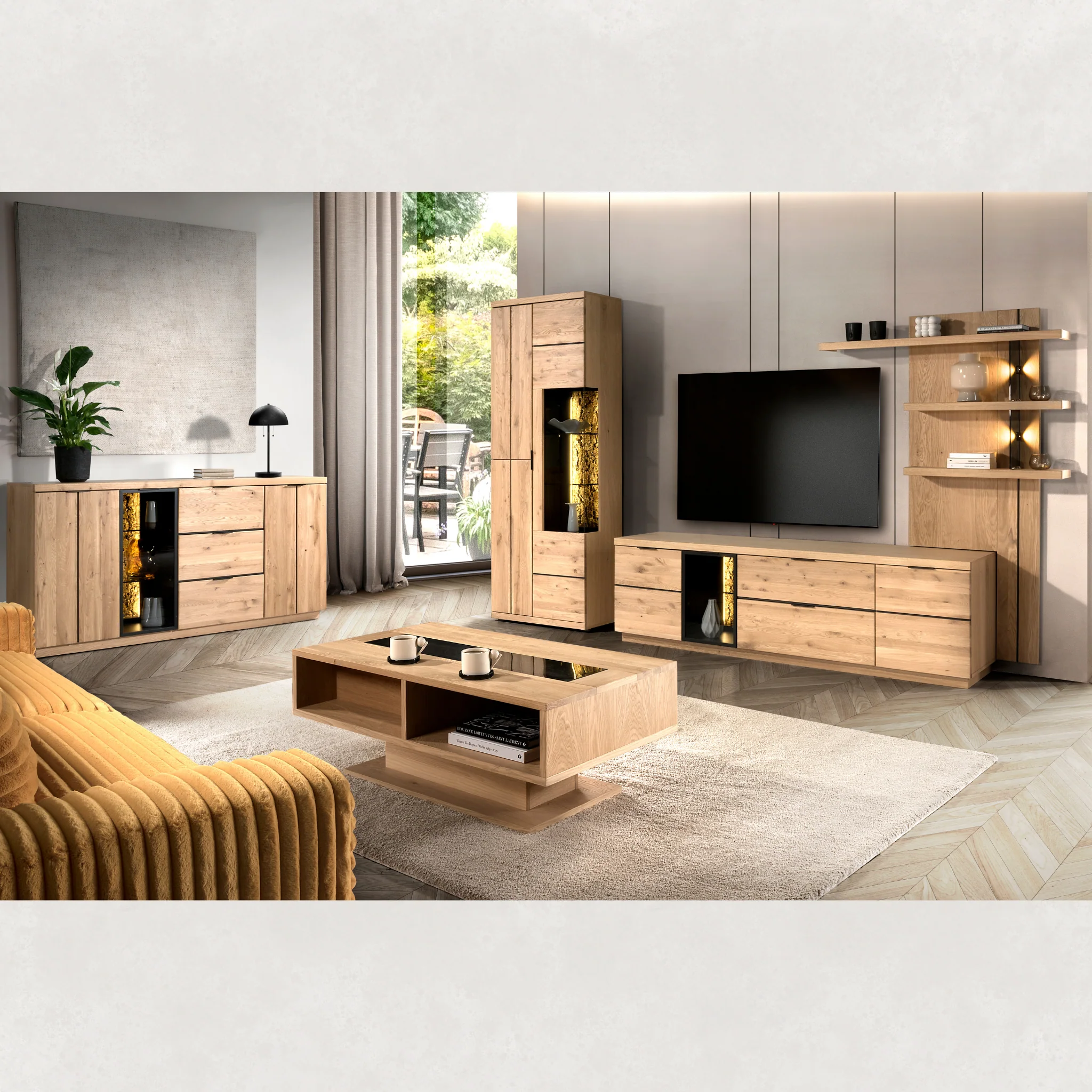 Mesa de centro de madera roble NAPOLI 41 | LoftStory - Image 5