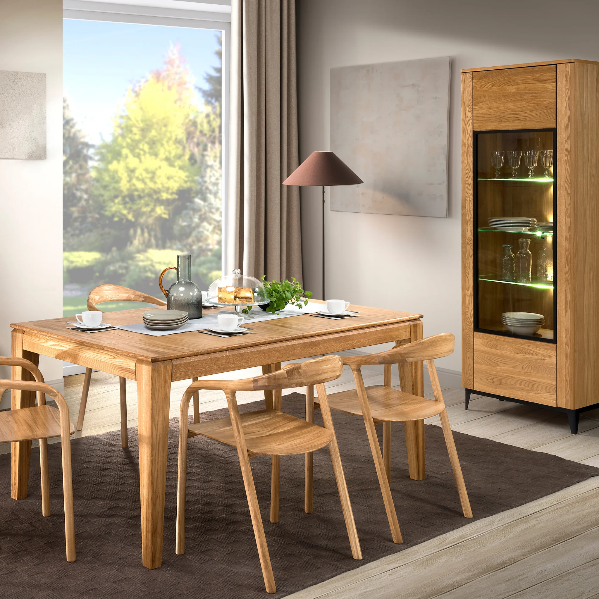 Mesa de comedor extensible de madera roble FUEGO | LoftStory - Image 10