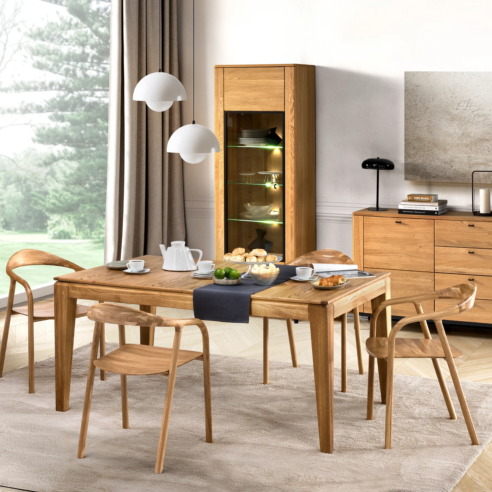 Mesa de comedor extensible de madera roble FUEGO | LoftStory - Image 9