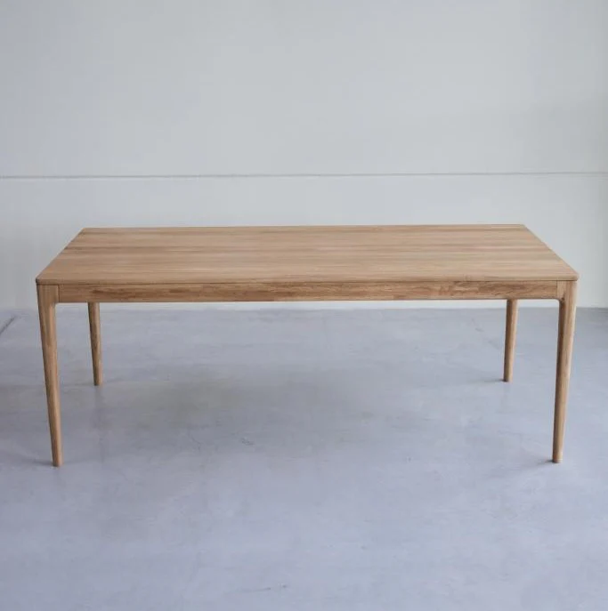 Mesa de comedor extensible de madera maciza de roble BERGAMO | NordicStory