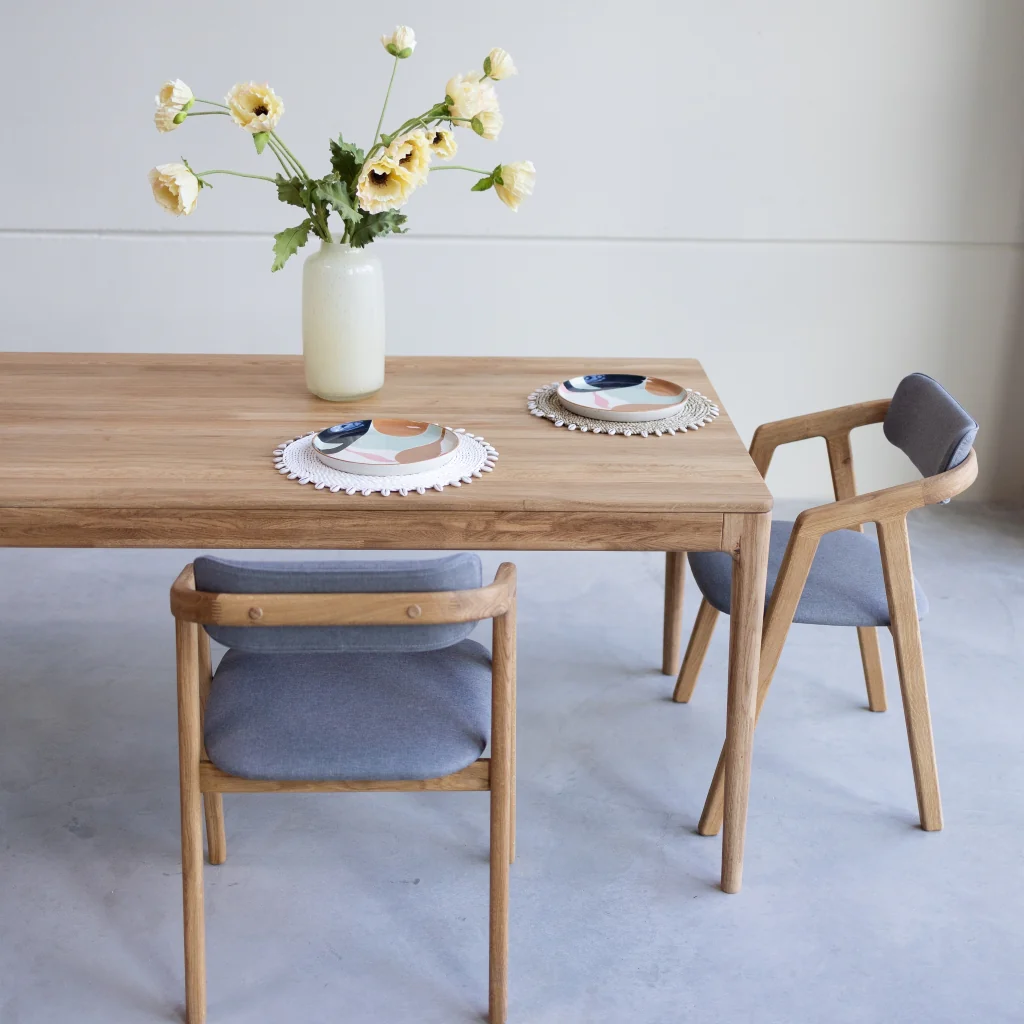 Mesa de comedor extensible de madera maciza de roble BERGAMO | NordicStory - Image 22