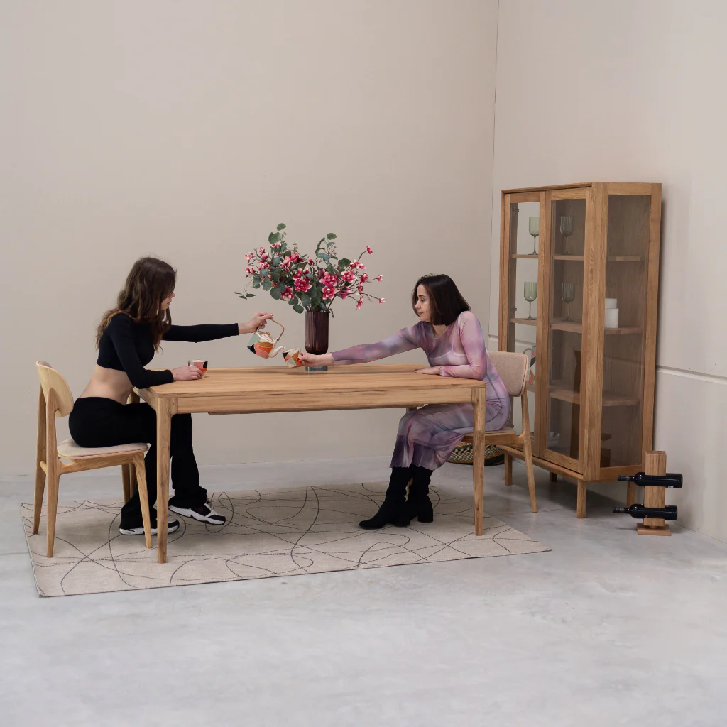 Mesa de comedor extensible de madera maciza de roble BERGAMO | NordicStory - Image 25