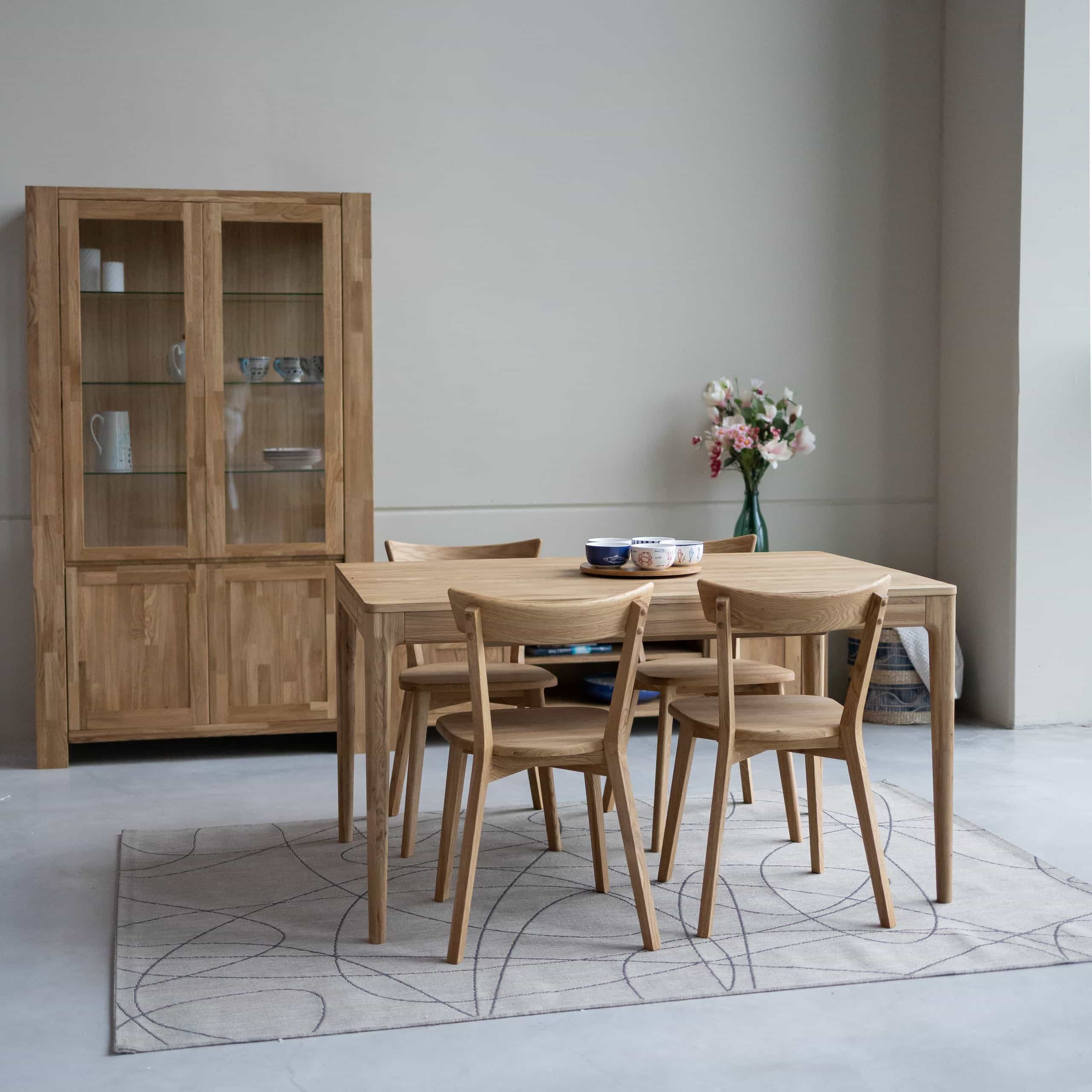 Mesa de comedor extensible de madera maciza de roble BERGAMO | NordicStory - Image 4