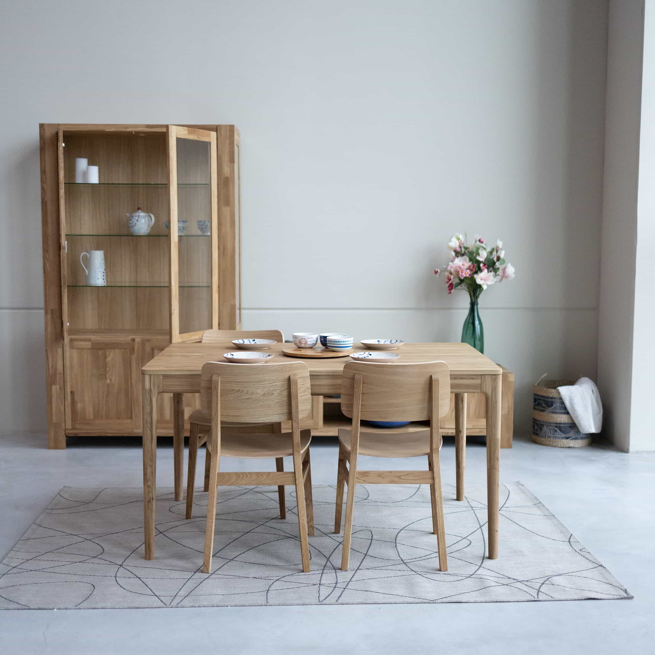 Mesa de comedor extensible de madera maciza de roble BERGAMO | NordicStory - Image 5