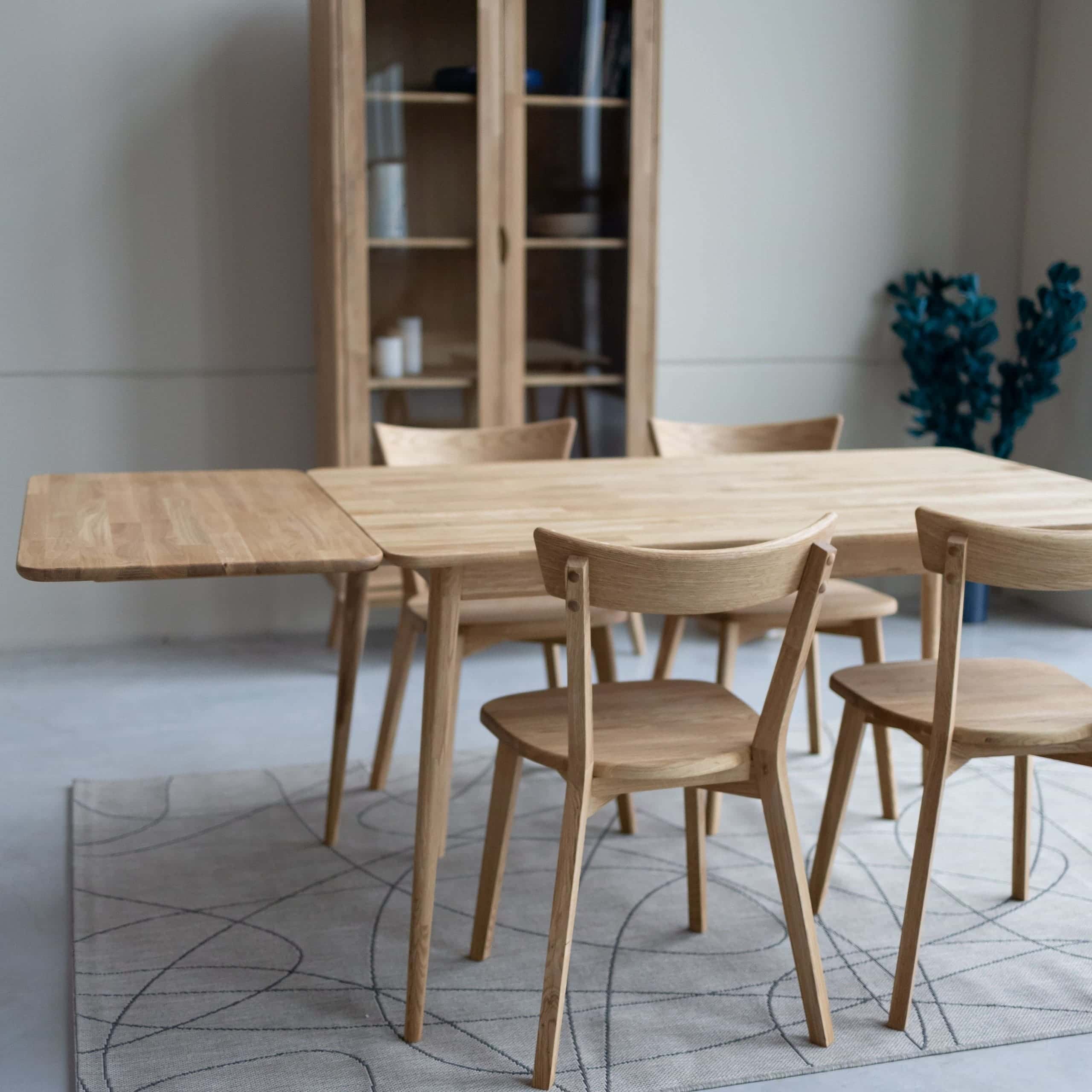 Mesa de comedor extensible de madera maciza de roble MALMO 2 | NordicStory - Image 10
