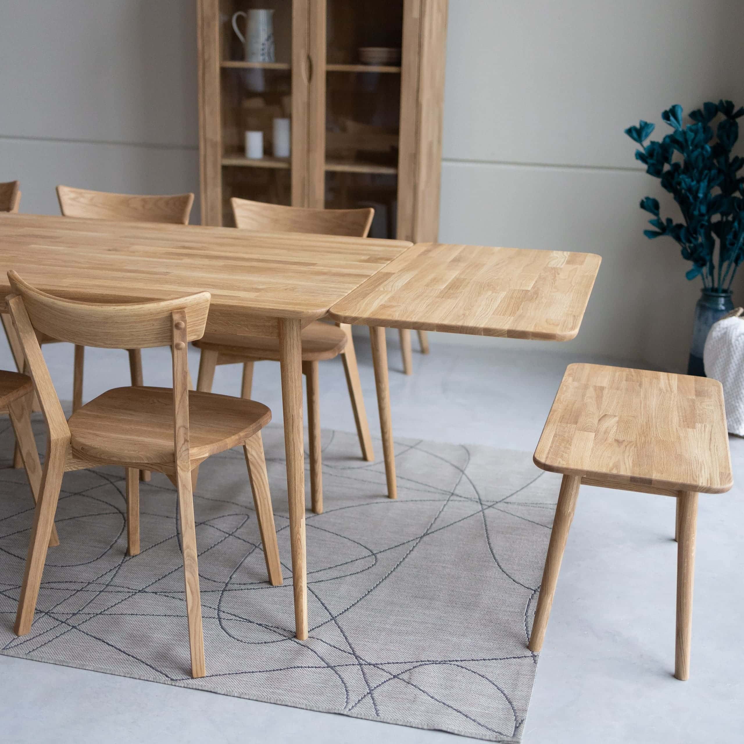 Mesa de comedor extensible de madera maciza de roble MALMO 2 | NordicStory - Image 11