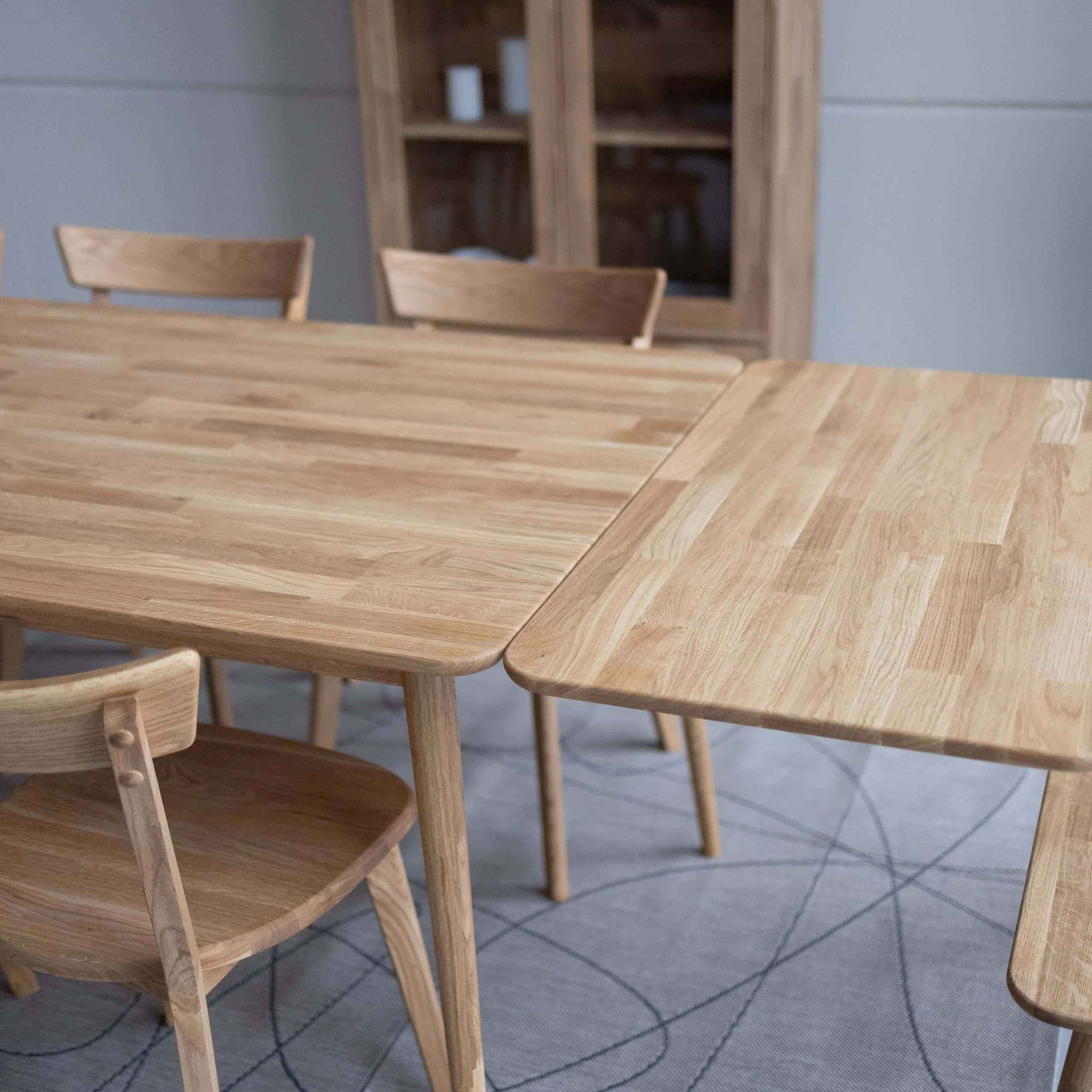 Mesa de comedor extensible de madera maciza de roble MALMO 2 | NordicStory - Image 12