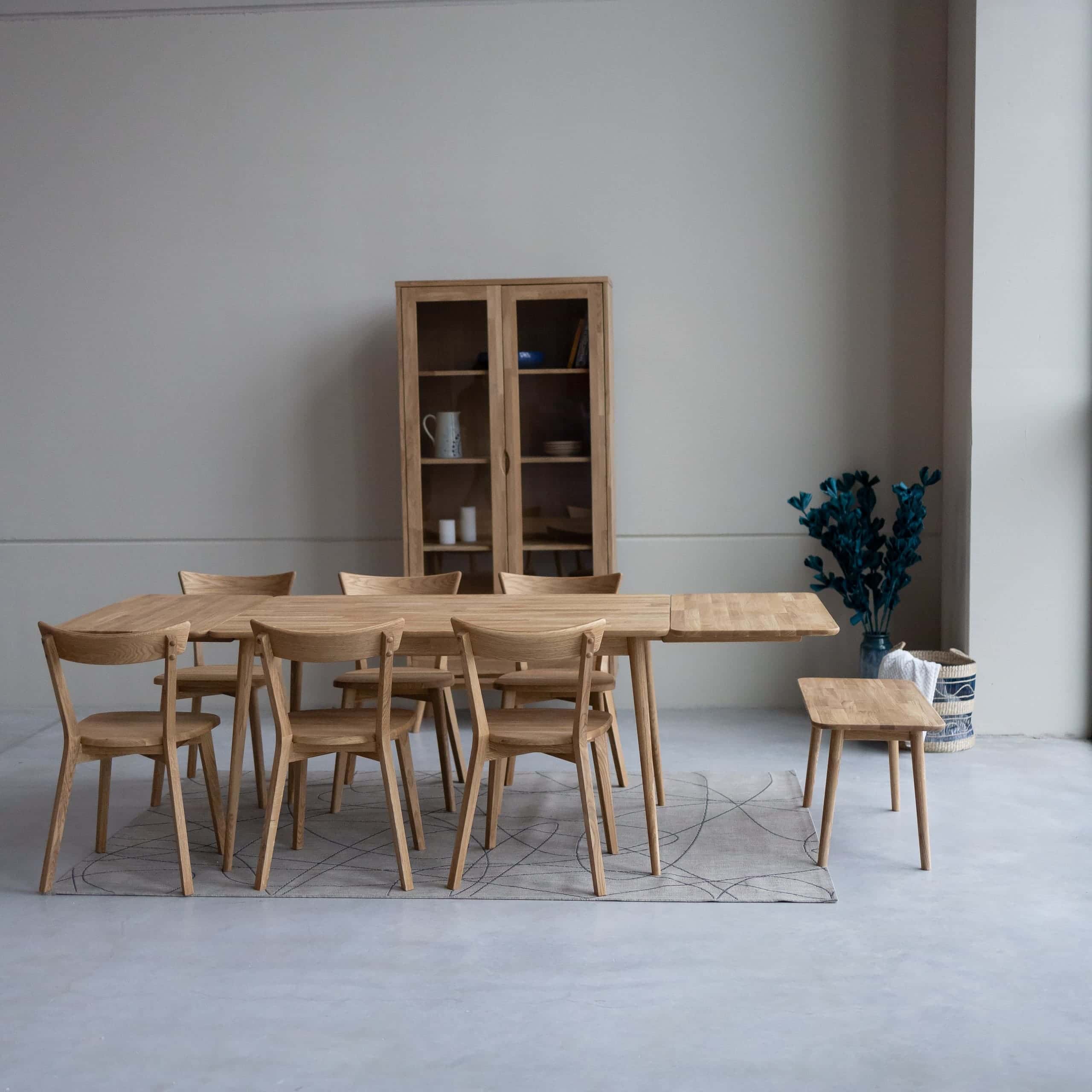 Mesa de comedor extensible de madera maciza de roble MALMO 2 | NordicStory - Image 13