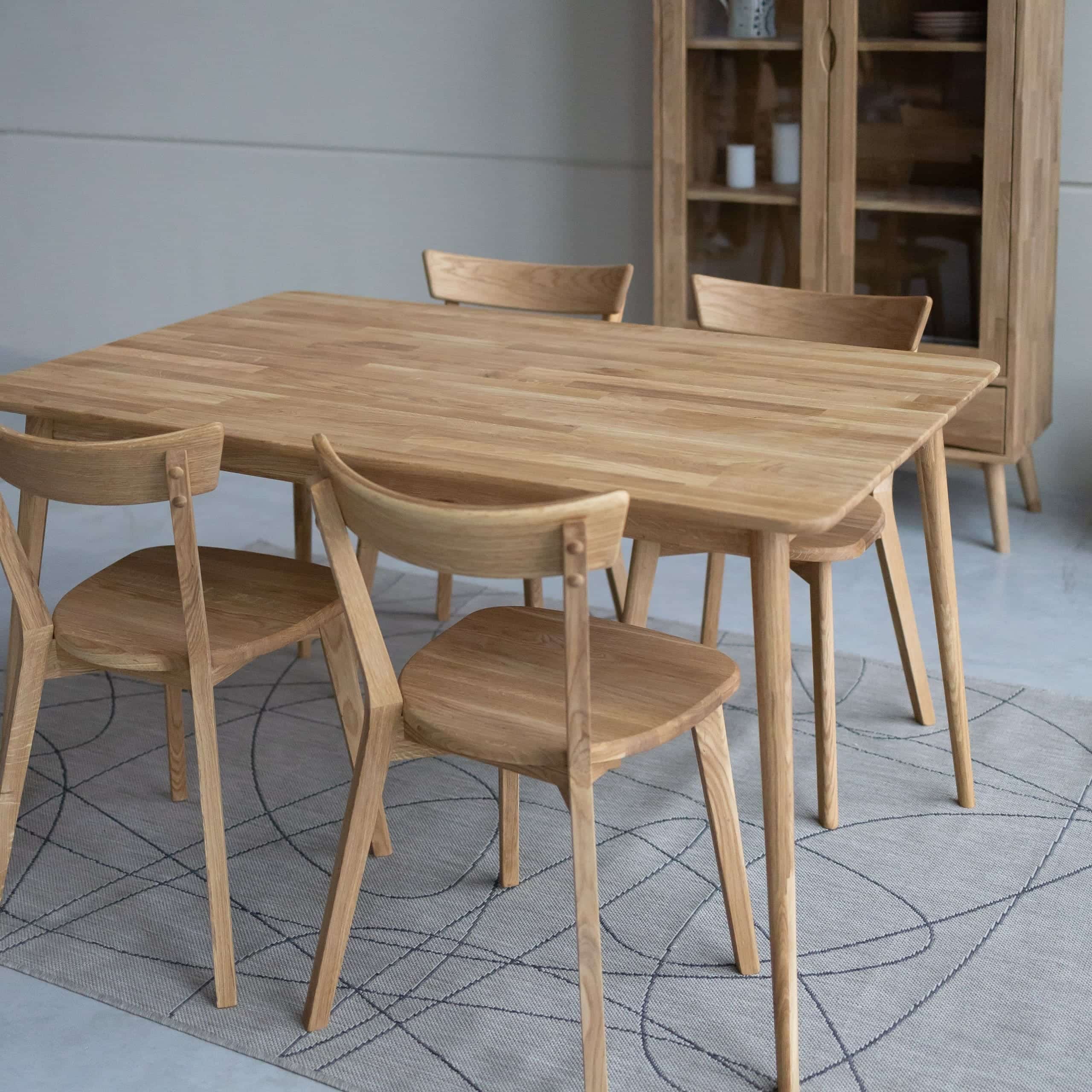 Mesa de comedor extensible de madera maciza de roble MALMO 2 | NordicStory - Image 3