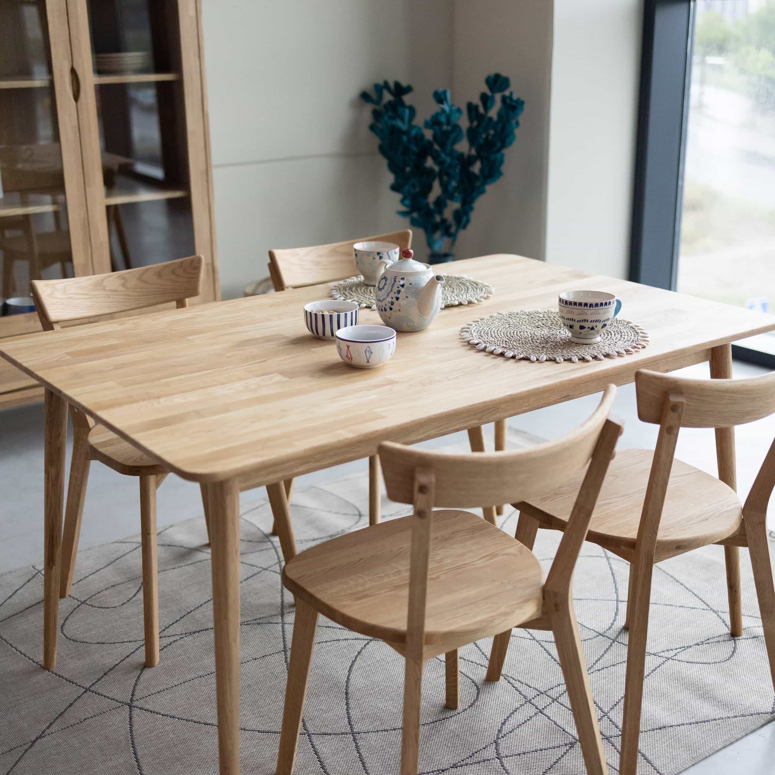 Mesa de comedor extensible de madera maciza de roble MALMO 2 | NordicStory - Image 4