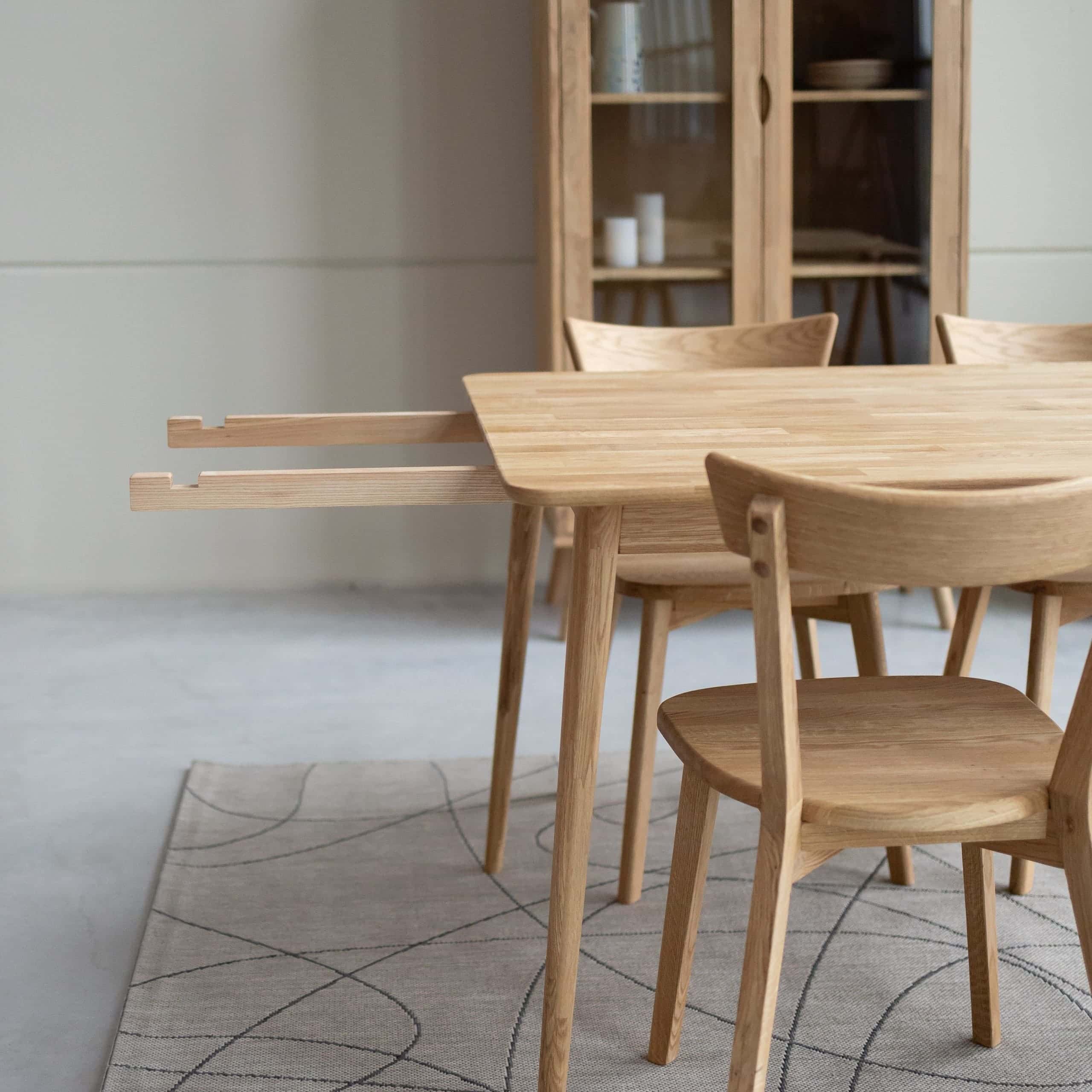 Mesa de comedor extensible de madera maciza de roble MALMO 2 | NordicStory - Image 7