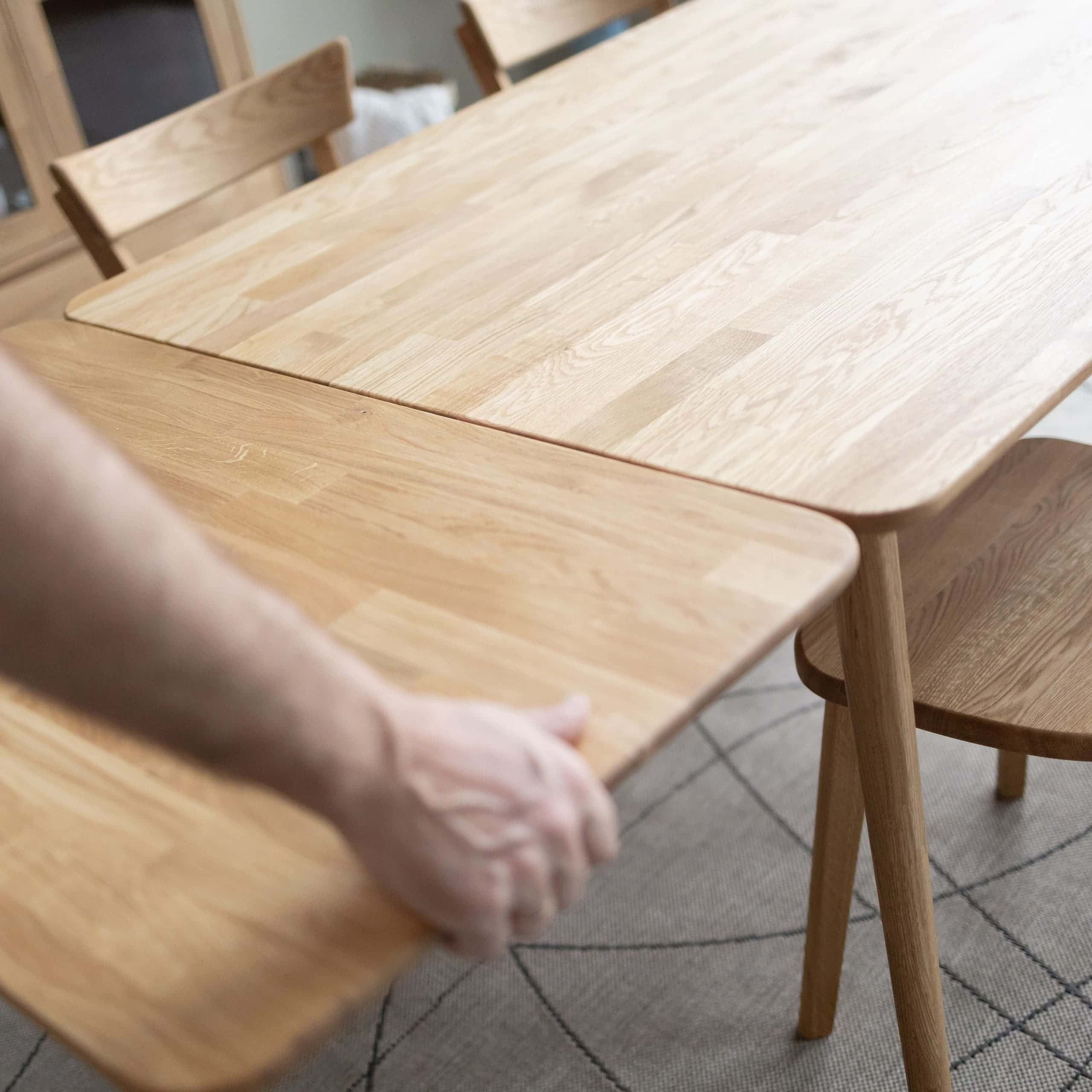 Mesa de comedor extensible de madera maciza de roble MALMO 2 | NordicStory - Image 9