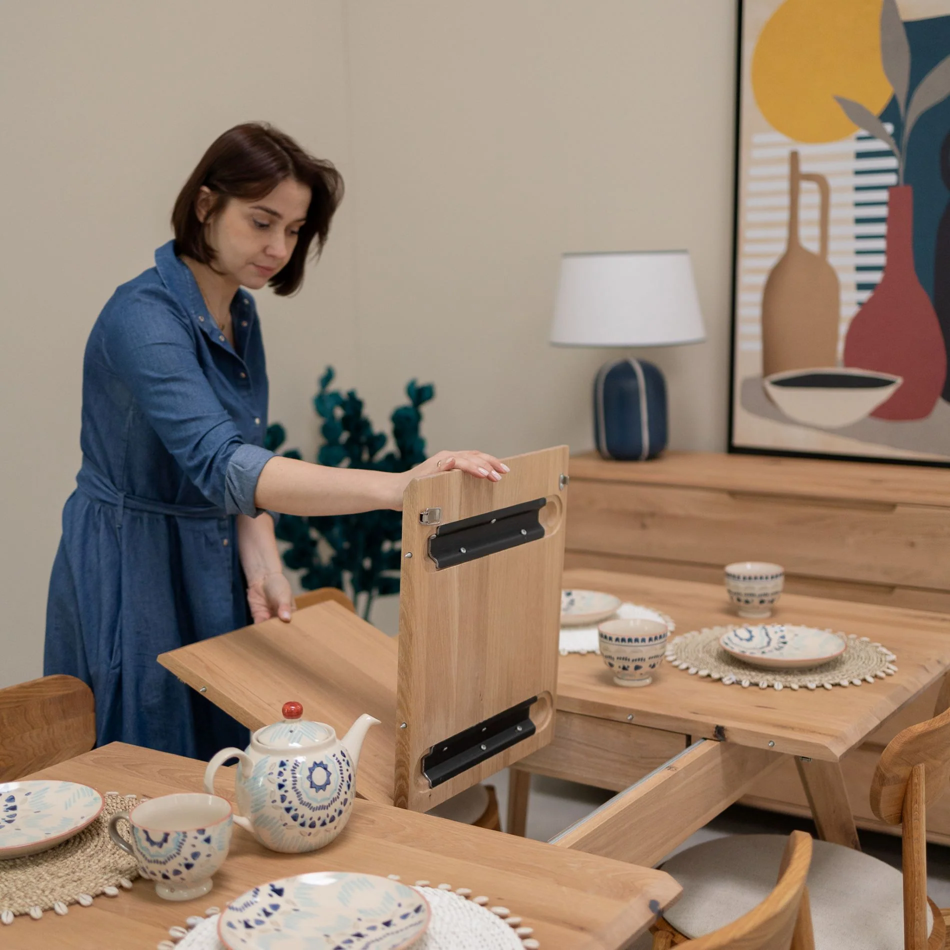 Mesa de comedor extensible madera maciza SWEDEN | NordicStory - Image 3