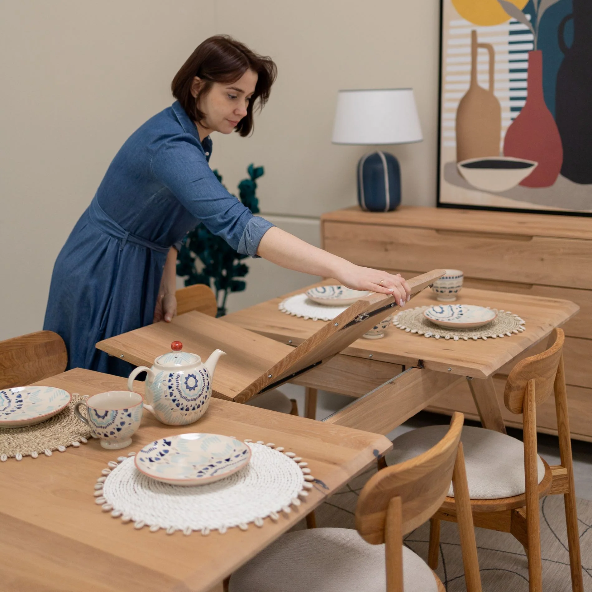 Mesa de comedor extensible madera maciza SWEDEN | NordicStory - Image 4