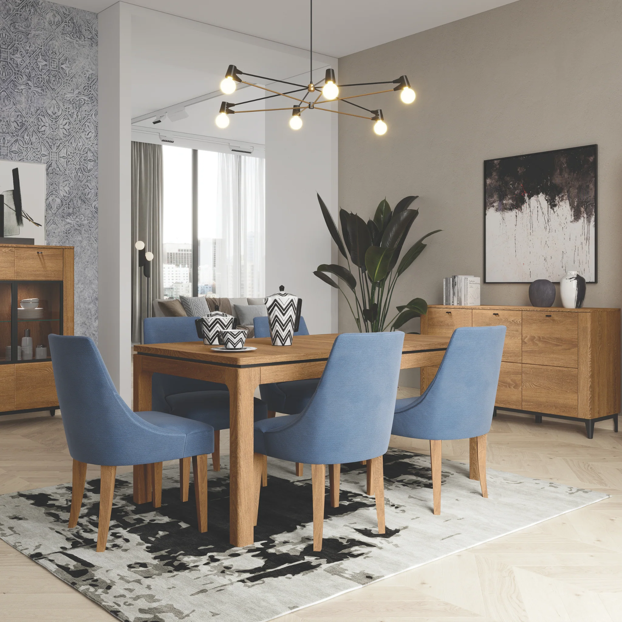 Mesa de comedor extensible madera roble OPORTO 40 | LoftStory - Image 4