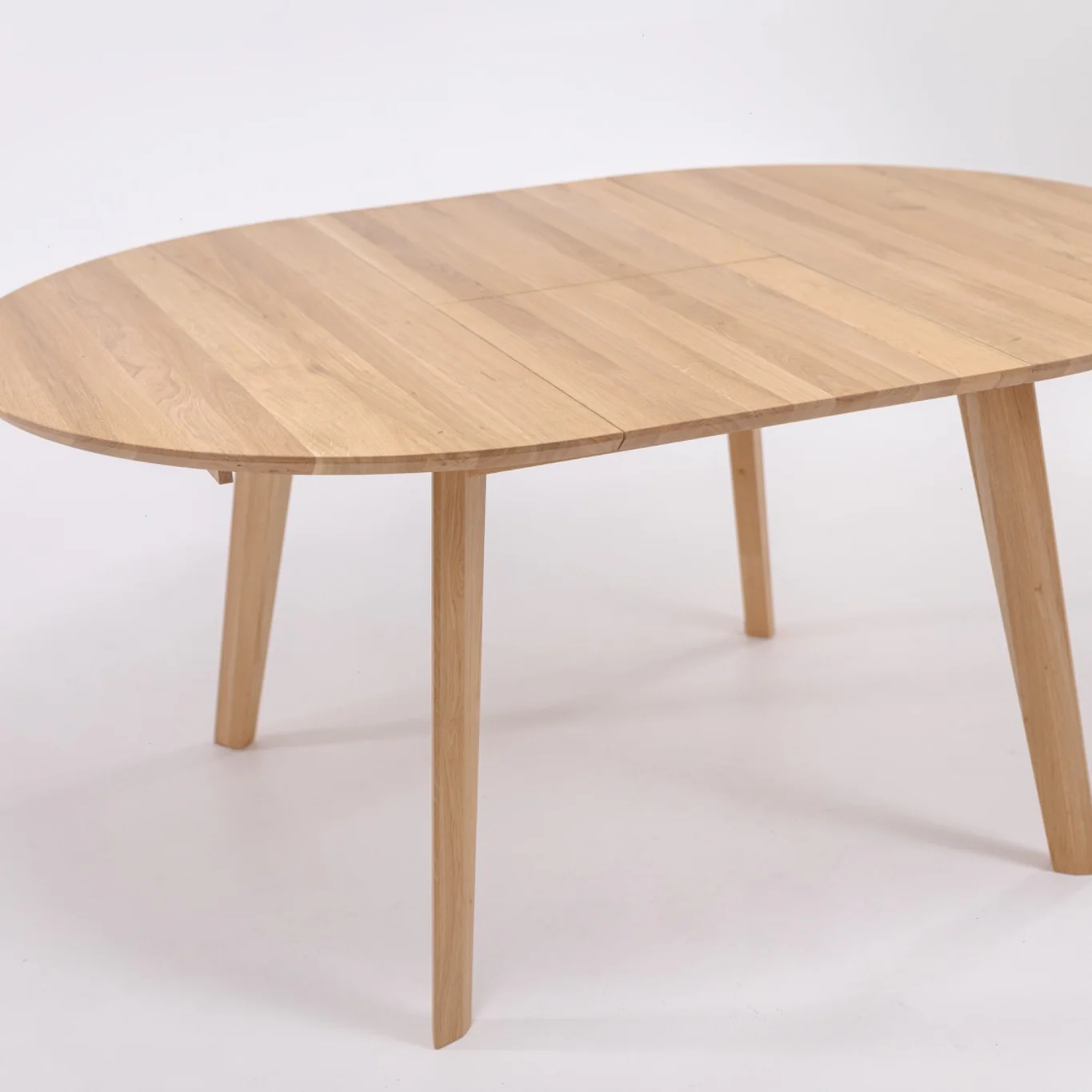 Mesa de comedor extensible redonda de madera maciza haya o roble SAGA | VESKOR - Image 5