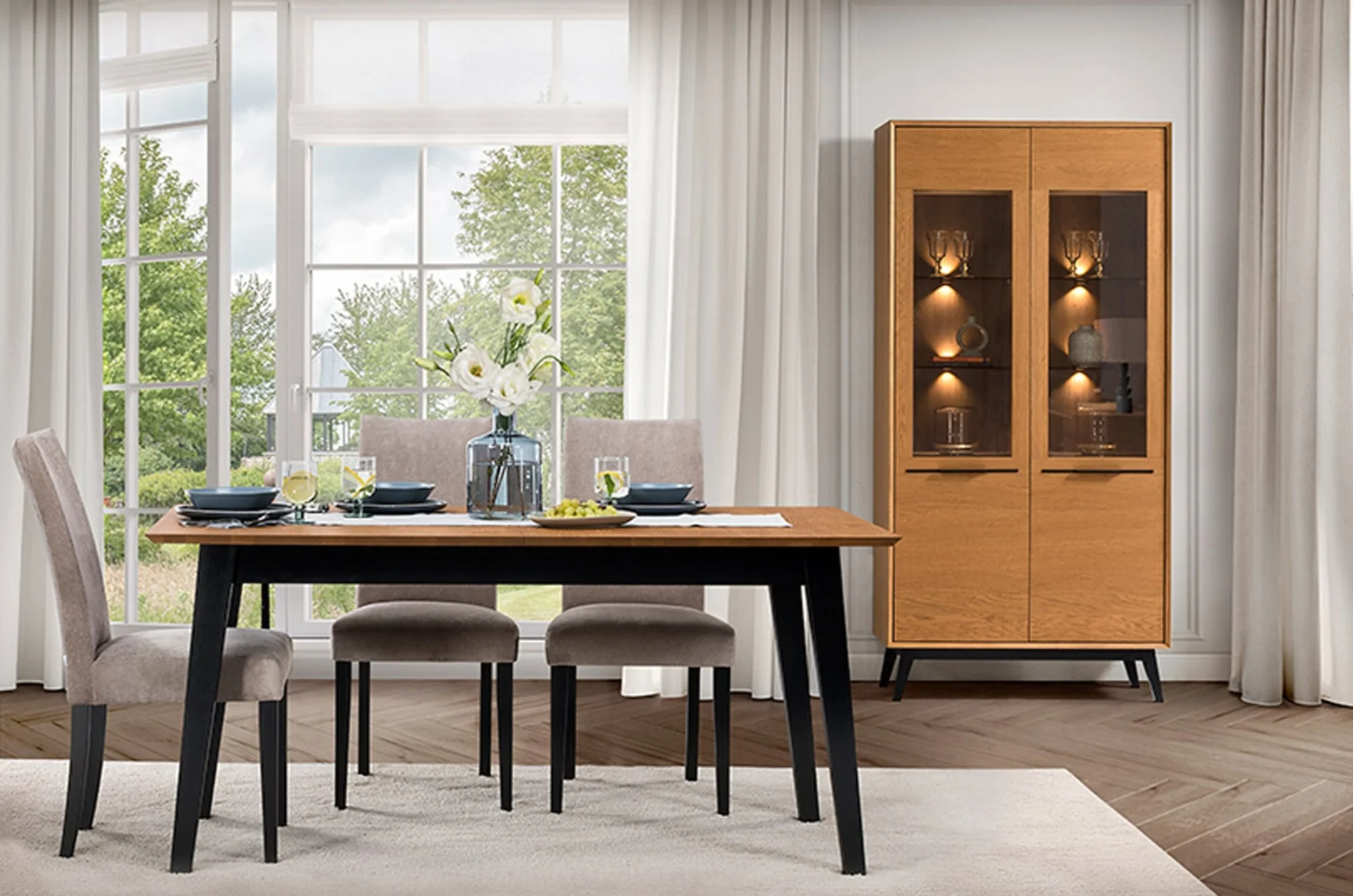 Mesa de comedor extensible de madera roble LAZURE 40 | LoftStory - Image 5