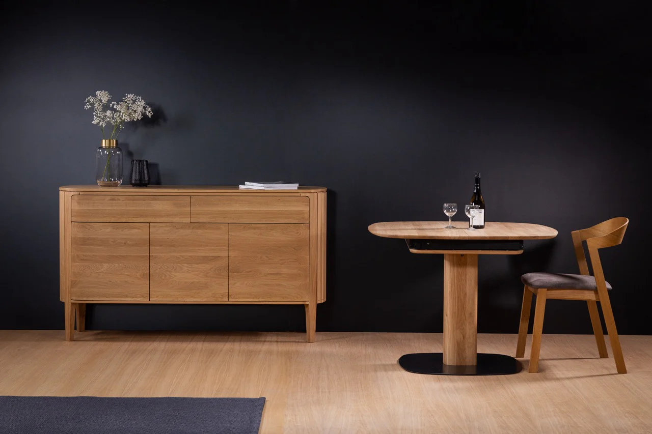 Mesa de comedor fija madera maciza LUNA | VESKOR - Image 3