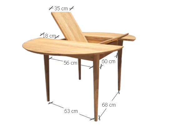 Mesa redonda de comedor extensible madera de roble MALMO | NordicStory - Image 12