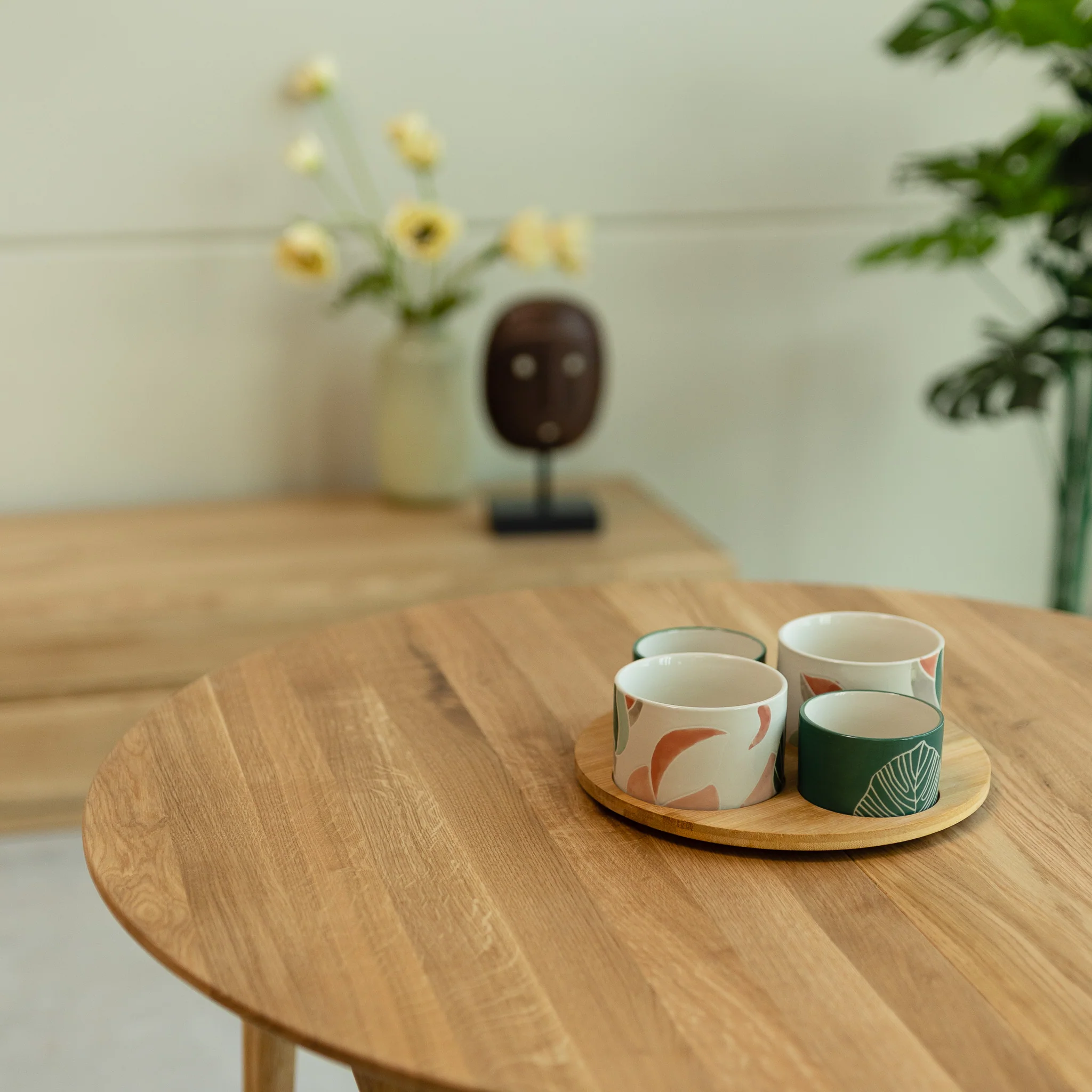 Mesa redonda de comedor extensible madera de roble MALMO | NordicStory - Image 7
