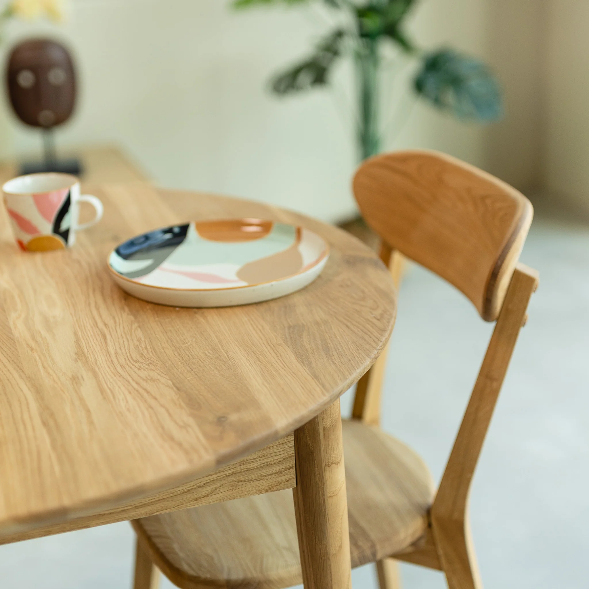 Mesa redonda de comedor extensible madera de roble MALMO | NordicStory - Image 8