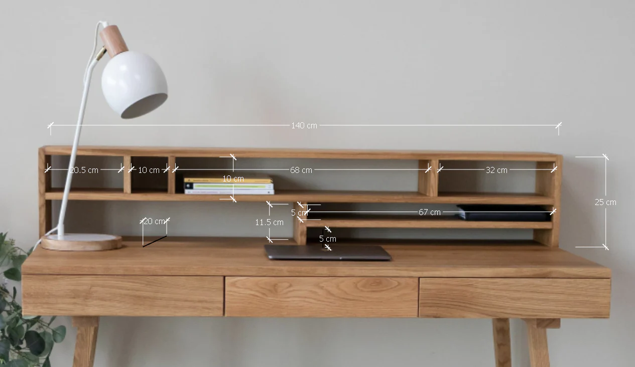 Mesa escritorio de madera maciza roble MALMO 2 | NordicStory - Image 12