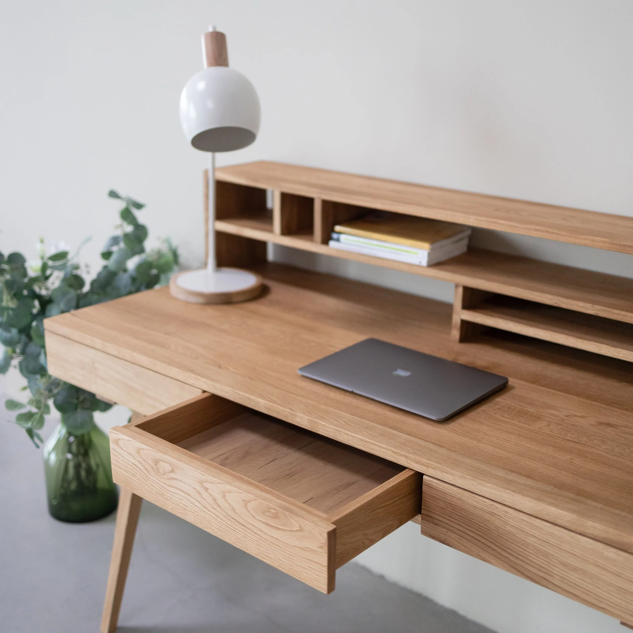 Mesa escritorio de madera maciza roble MALMO 2 | NordicStory - Image 6
