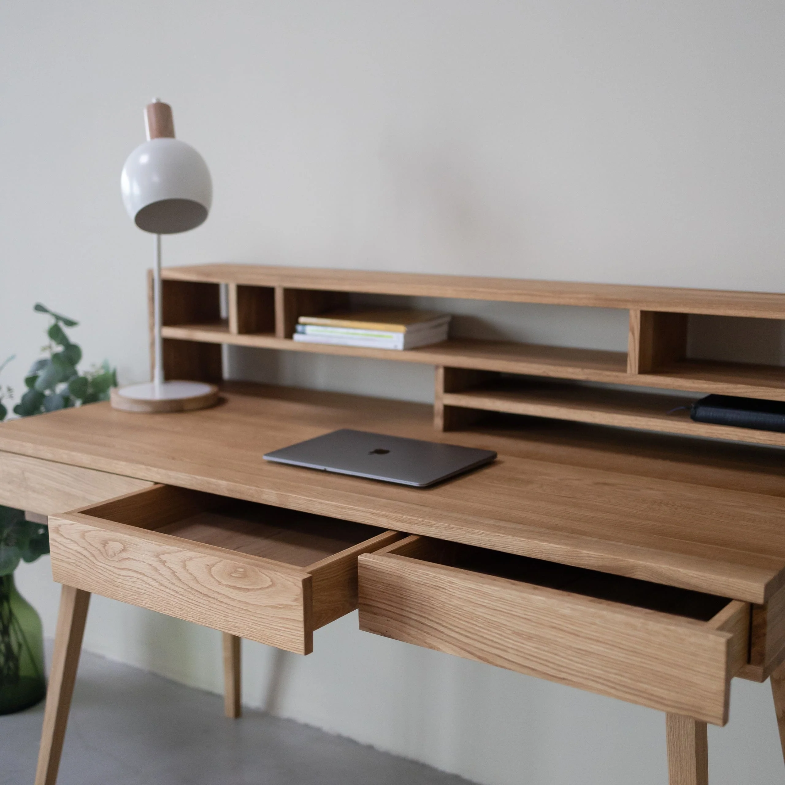 Mesa escritorio de madera maciza roble MALMO 2 | NordicStory - Image 7