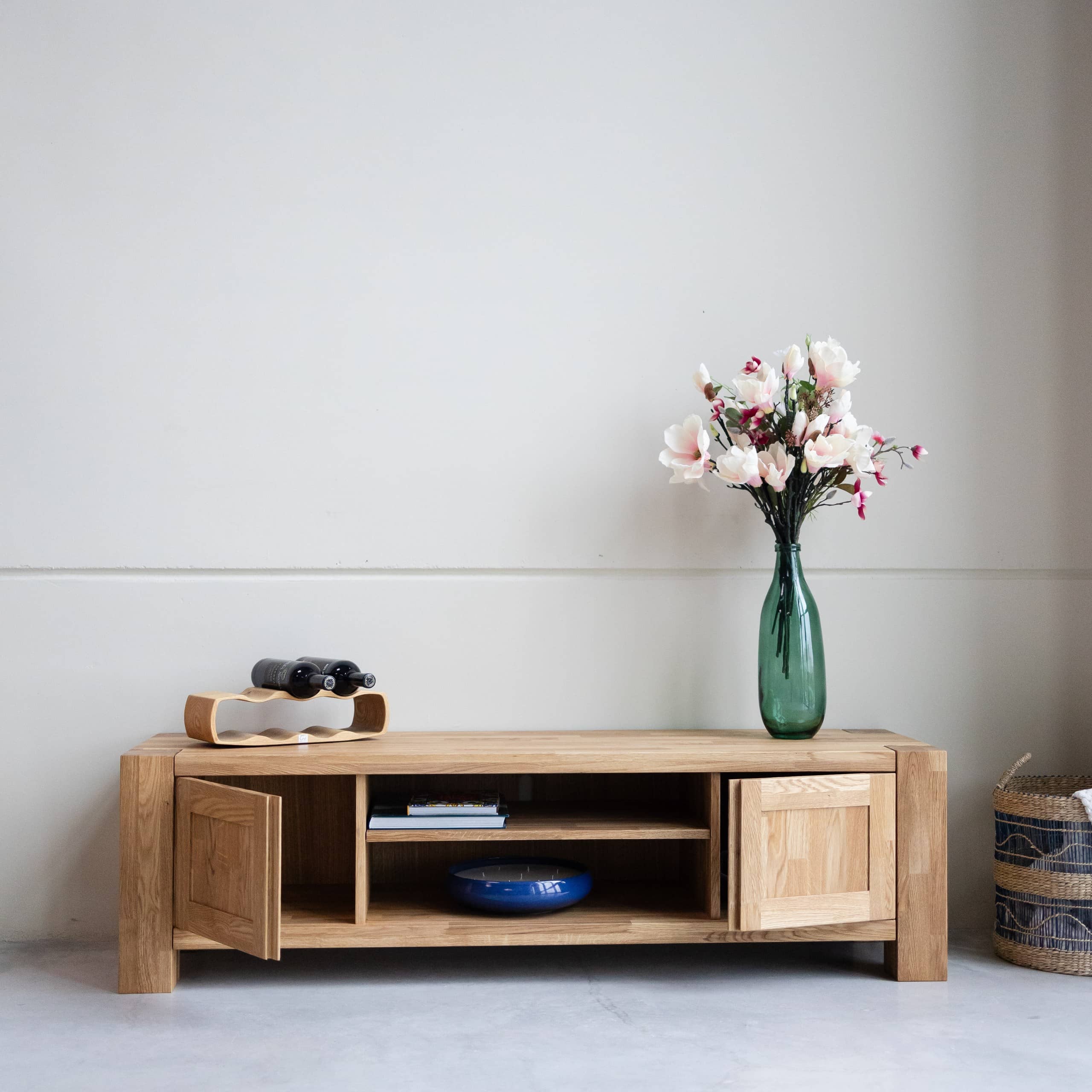 Mueble de TV madera maciza roble BALDER | NordicStory - Image 3