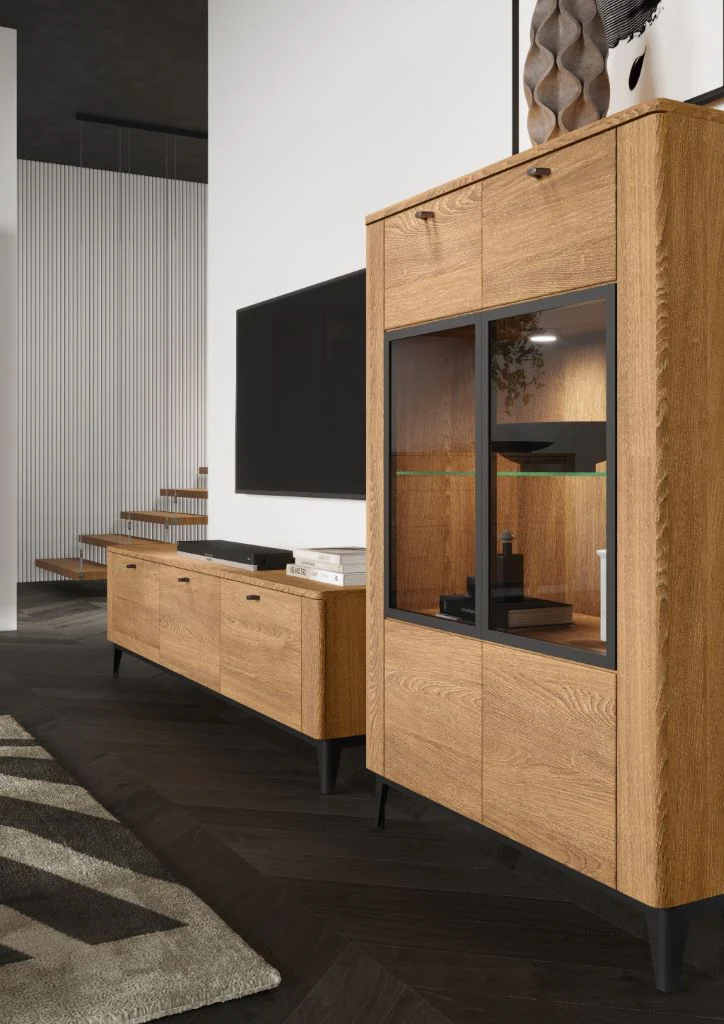 Mueble TV de madera roble OPORTO 25 | LoftStory - Image 3