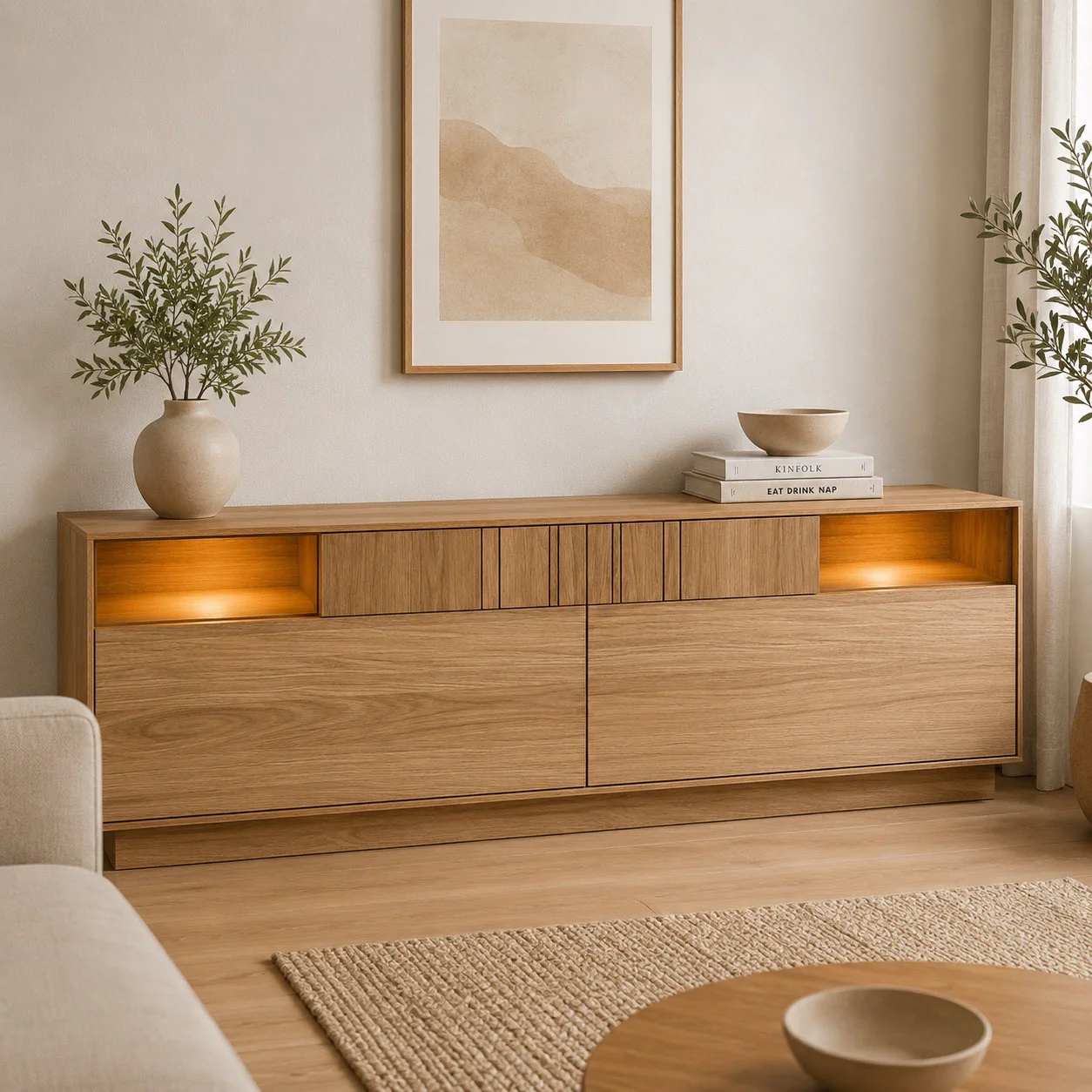 Mueble TV de madera roble JOIN 25 | LoftStory