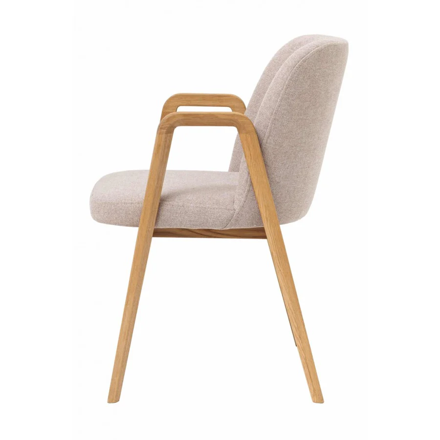 Pack de 2 o 4 Sillas de Comedor Chill, Estructura de Madera Maciza de Roble, Tapizado | VESKOR - Image 6