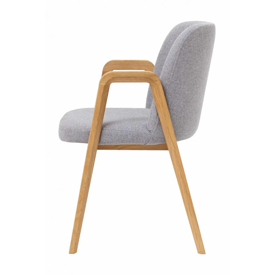 Pack de 2 o 4 Sillas de Comedor Chill, Estructura de Madera Maciza de Roble, Tapizado | VESKOR - Image 9
