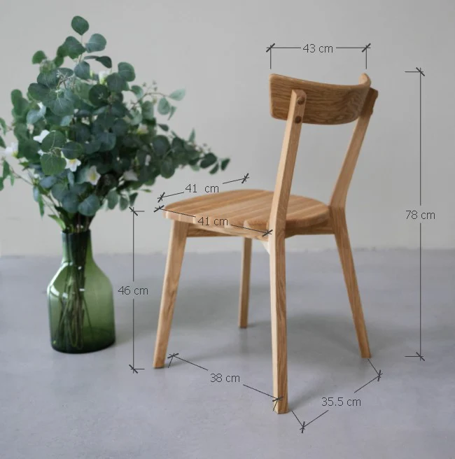 Pack de 2 o 4 sillas de comedor en madera maciza de roble VICTORIA | NordicStory - Image 4