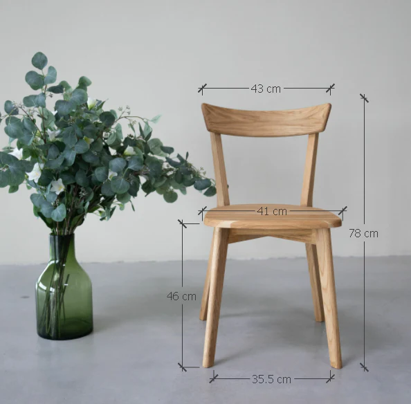 Pack de 2 o 4 sillas de comedor en madera maciza de roble VICTORIA | NordicStory - Image 5