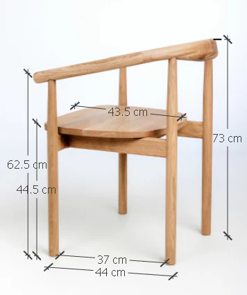 Pack de 2 o 4 Sillas de Madera Maciza de Roble Lea | NordicStory - Image 8