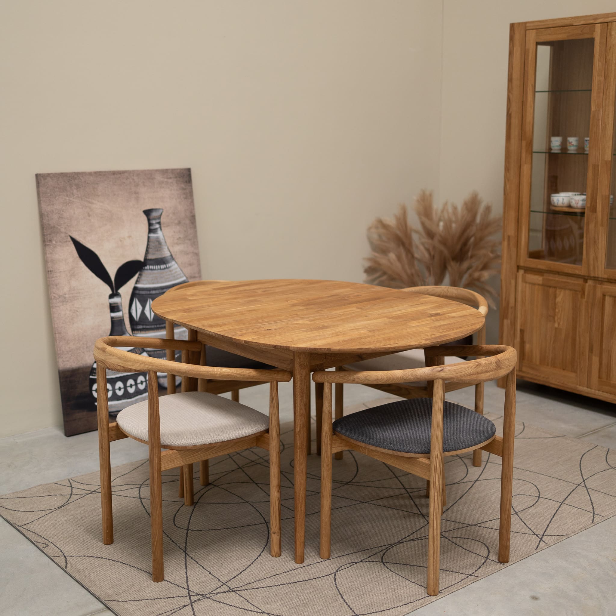 Pack de 2 o 4 Sillas de Madera Maciza de Roble Tapizadas Lea | NordicStory - Image 6