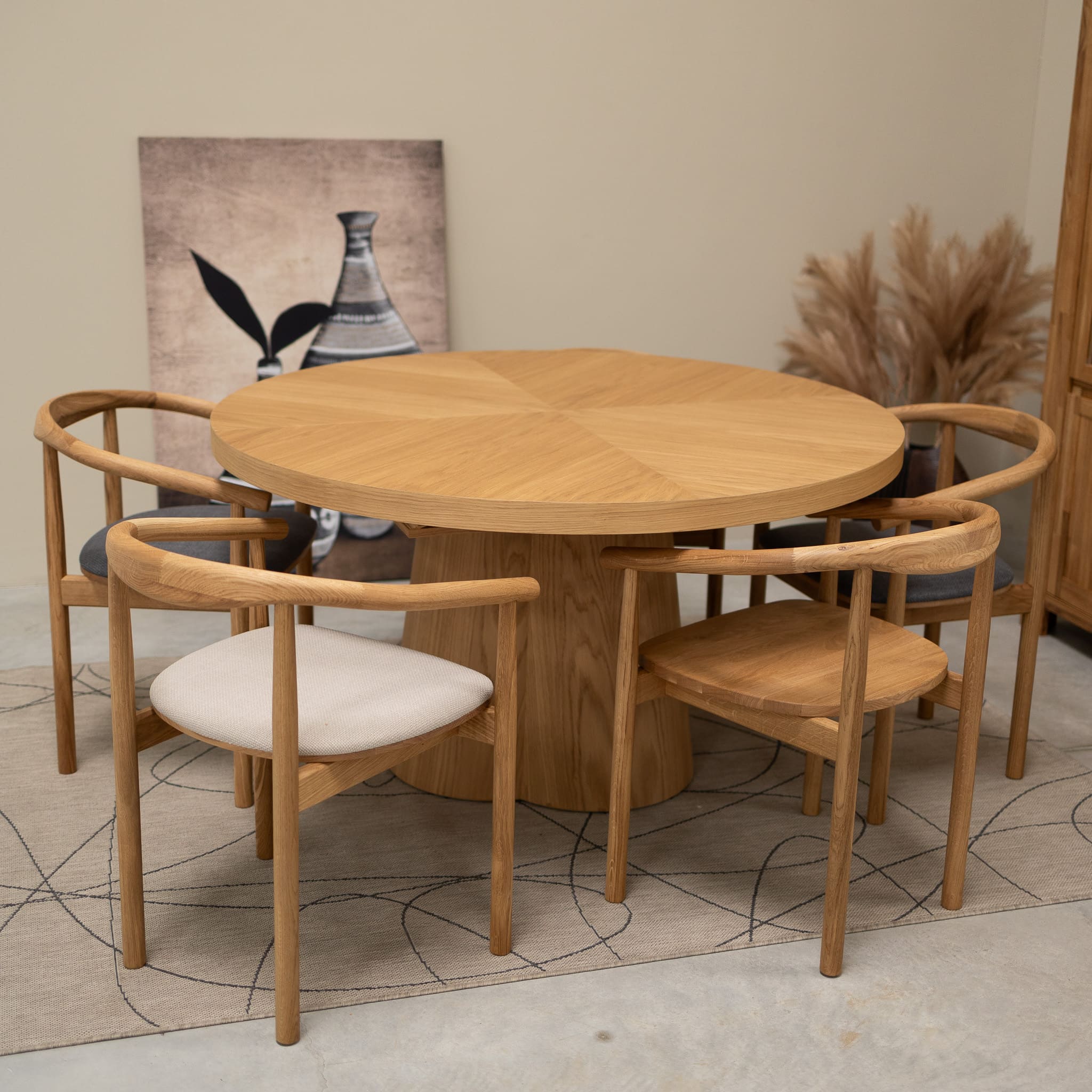 Pack de 2 o 4 Sillas de Madera Maciza de Roble Tapizadas Lea | NordicStory - Image 7