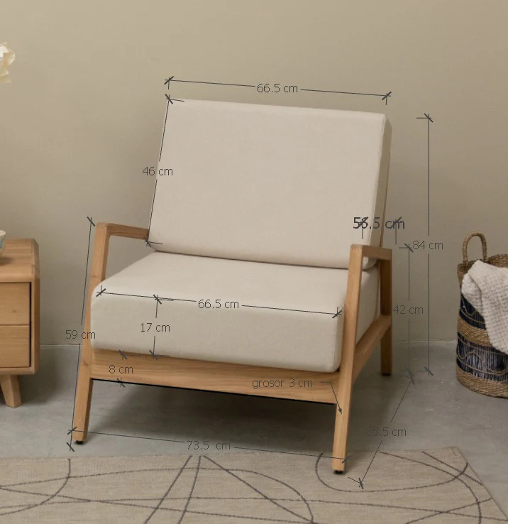 Sillón madera maciza SWEDEN | NordicStory - Image 5