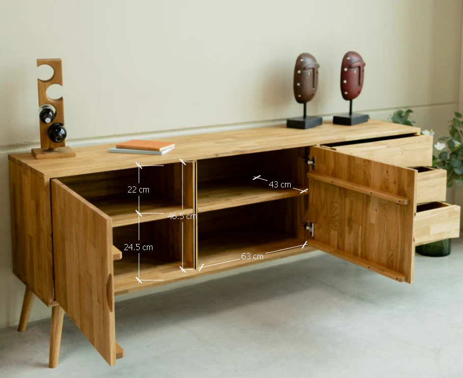 Aparador de madera de roble MALMO | NordicStory - Image 7