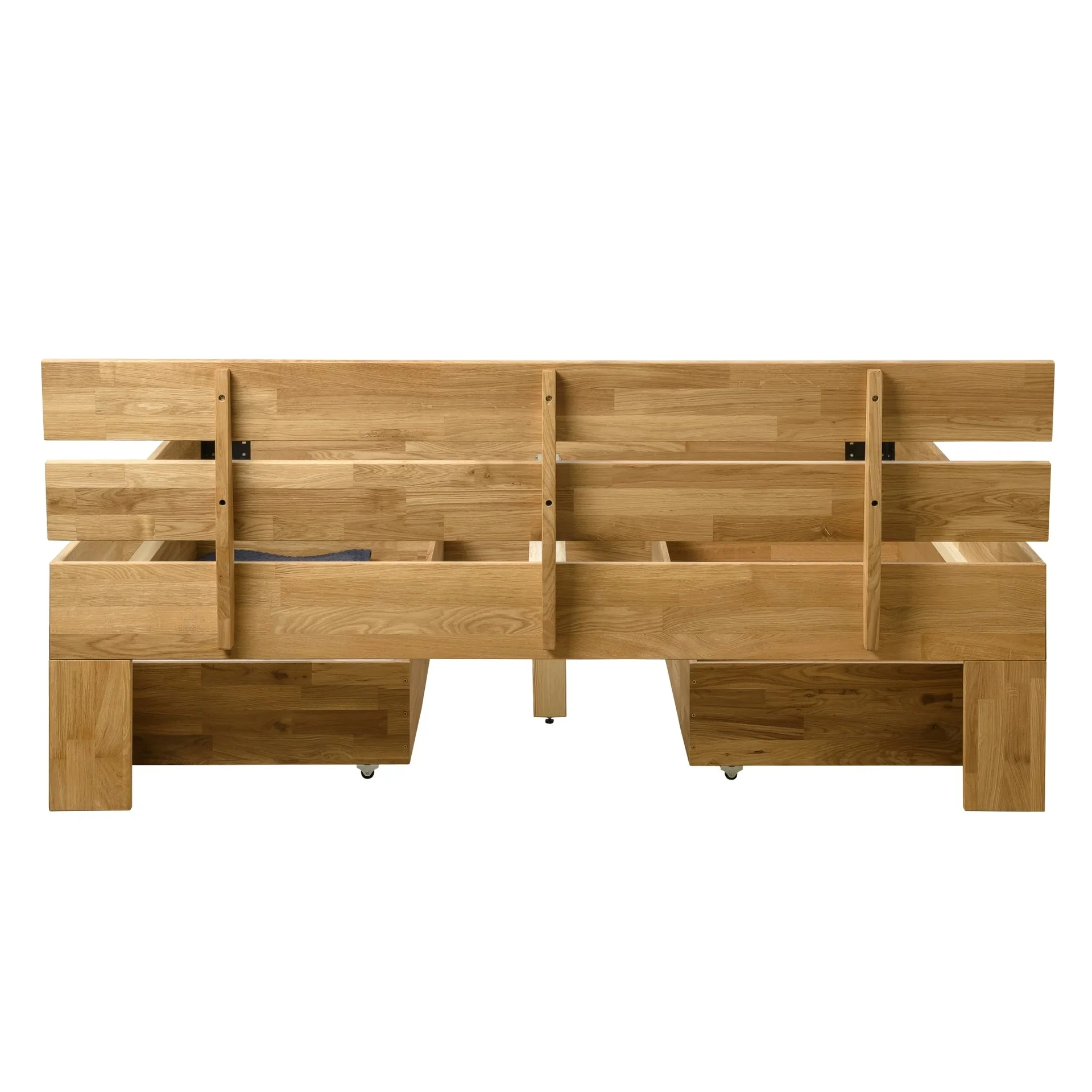 Cama con almacenaje de madera maciza roble UPPSALA | NordicStory - Image 12