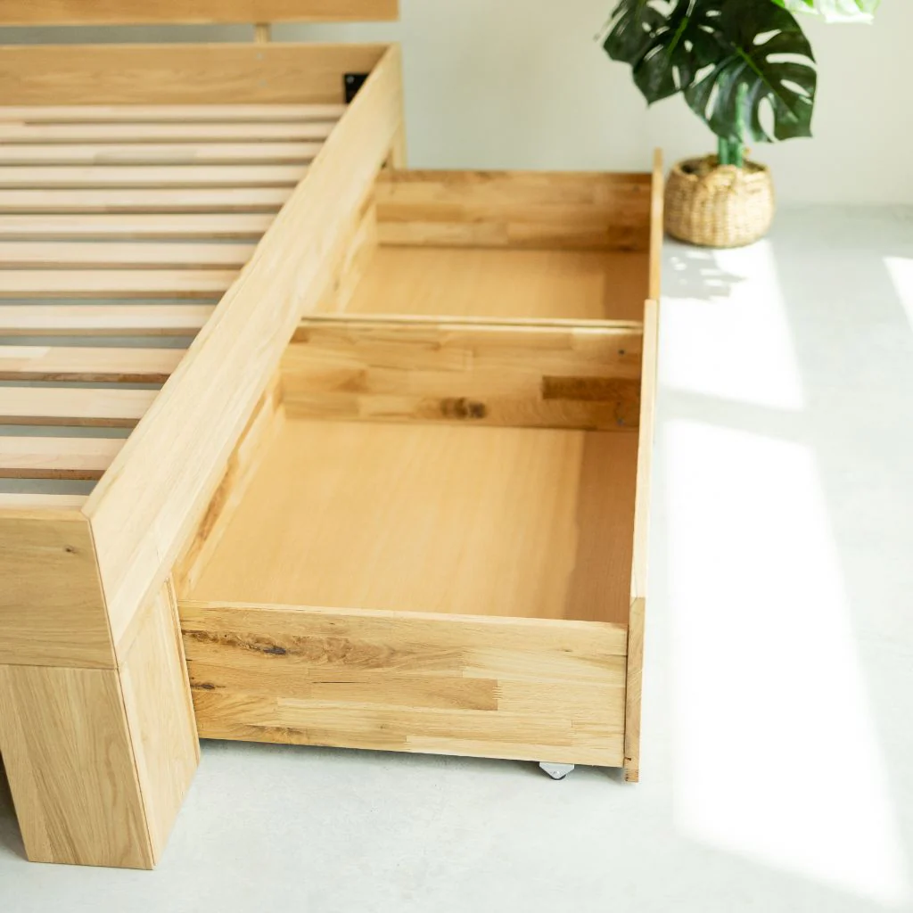 Cama con almacenaje de madera maciza roble UPPSALA | NordicStory - Image 6