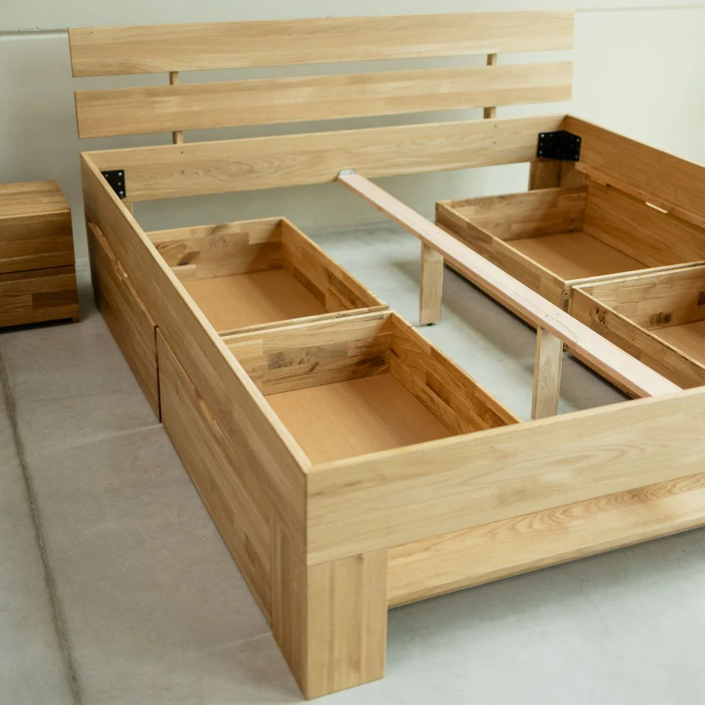 Cama con almacenaje de madera maciza roble UPPSALA | NordicStory - Image 7