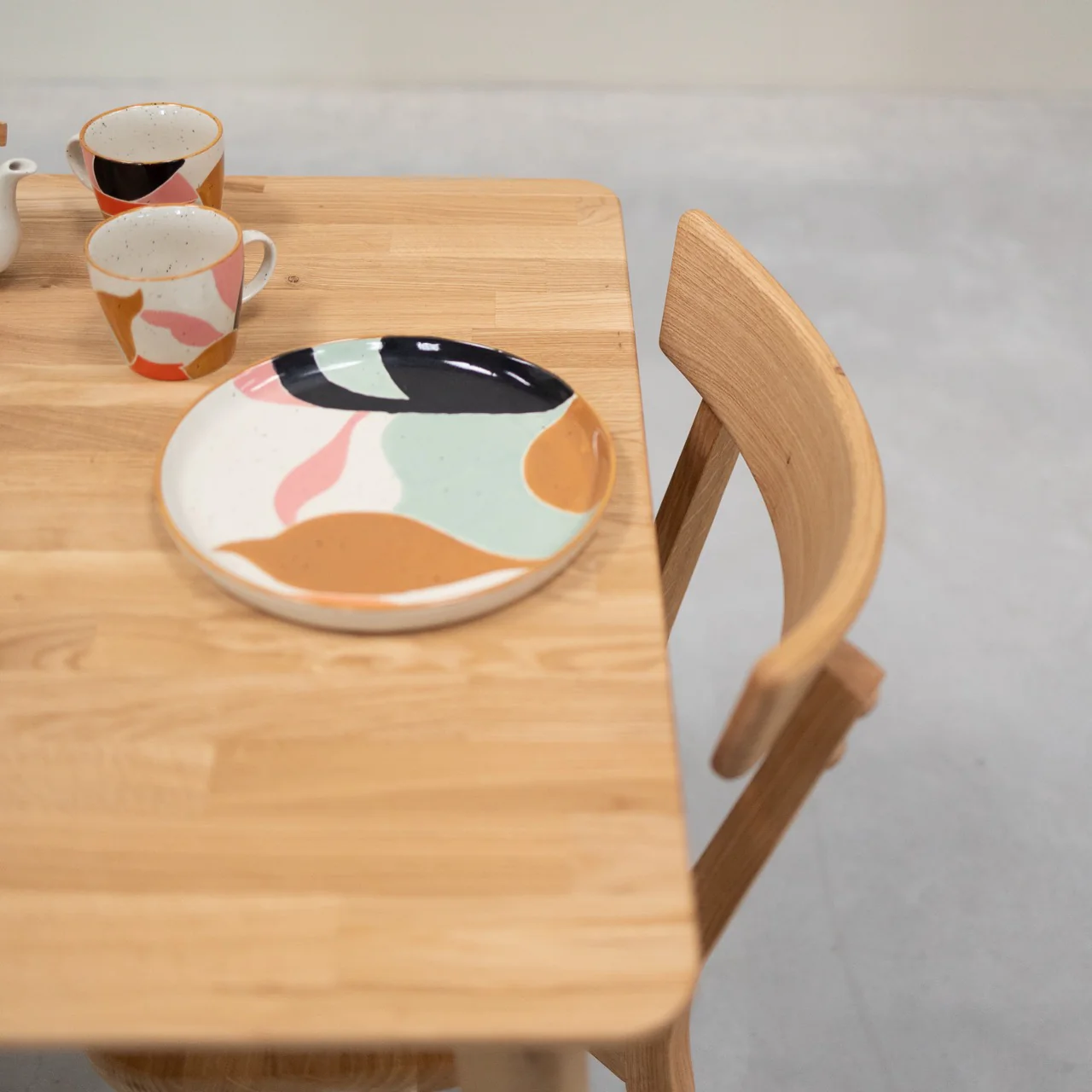 Mesa de comedor cuadrada de madera maciza de roble GUSTAF | NordicStory - Image 2